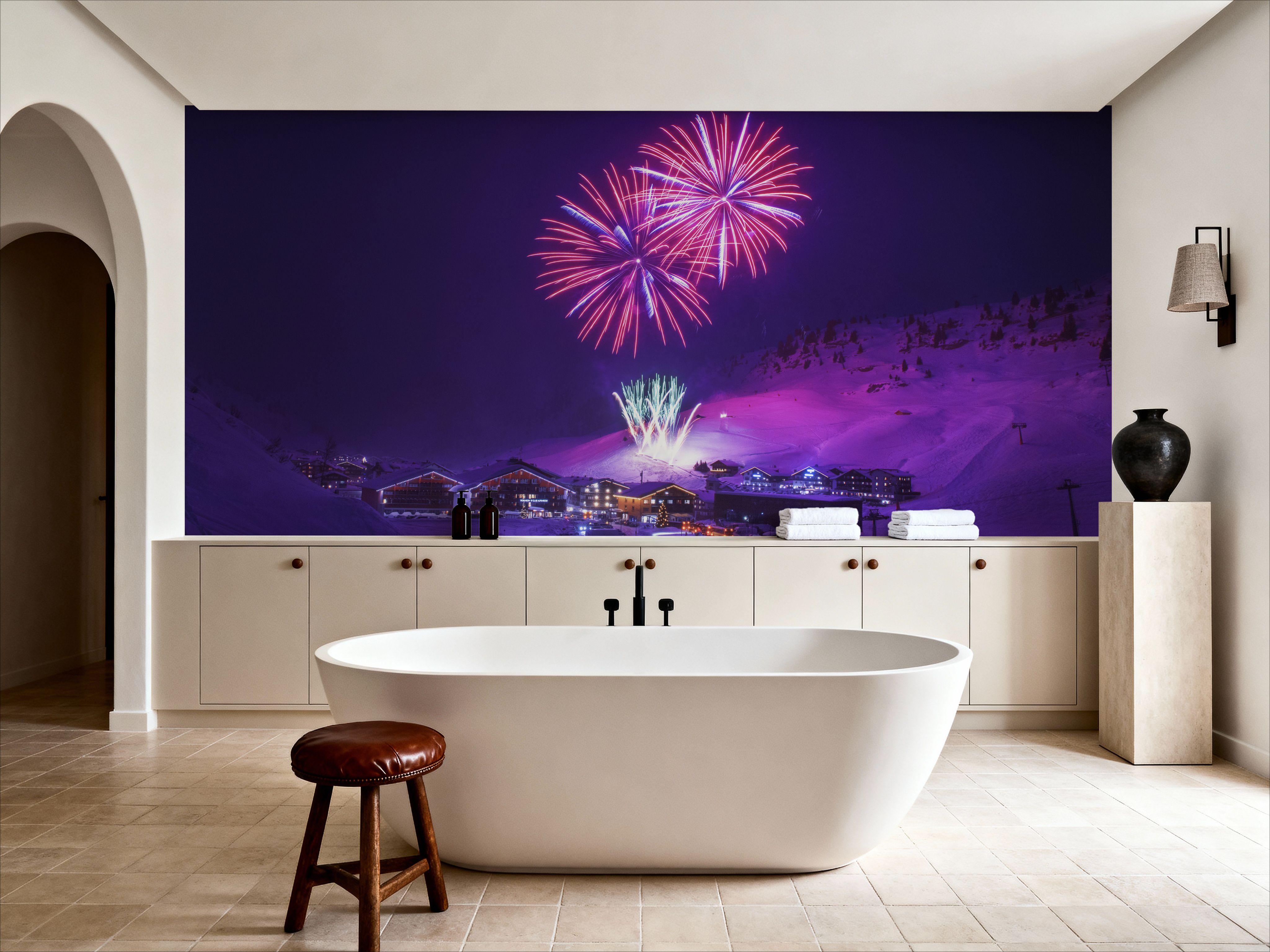 Fireworks in the Alps