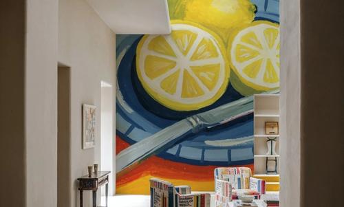 Sliced Lemons on Plates
