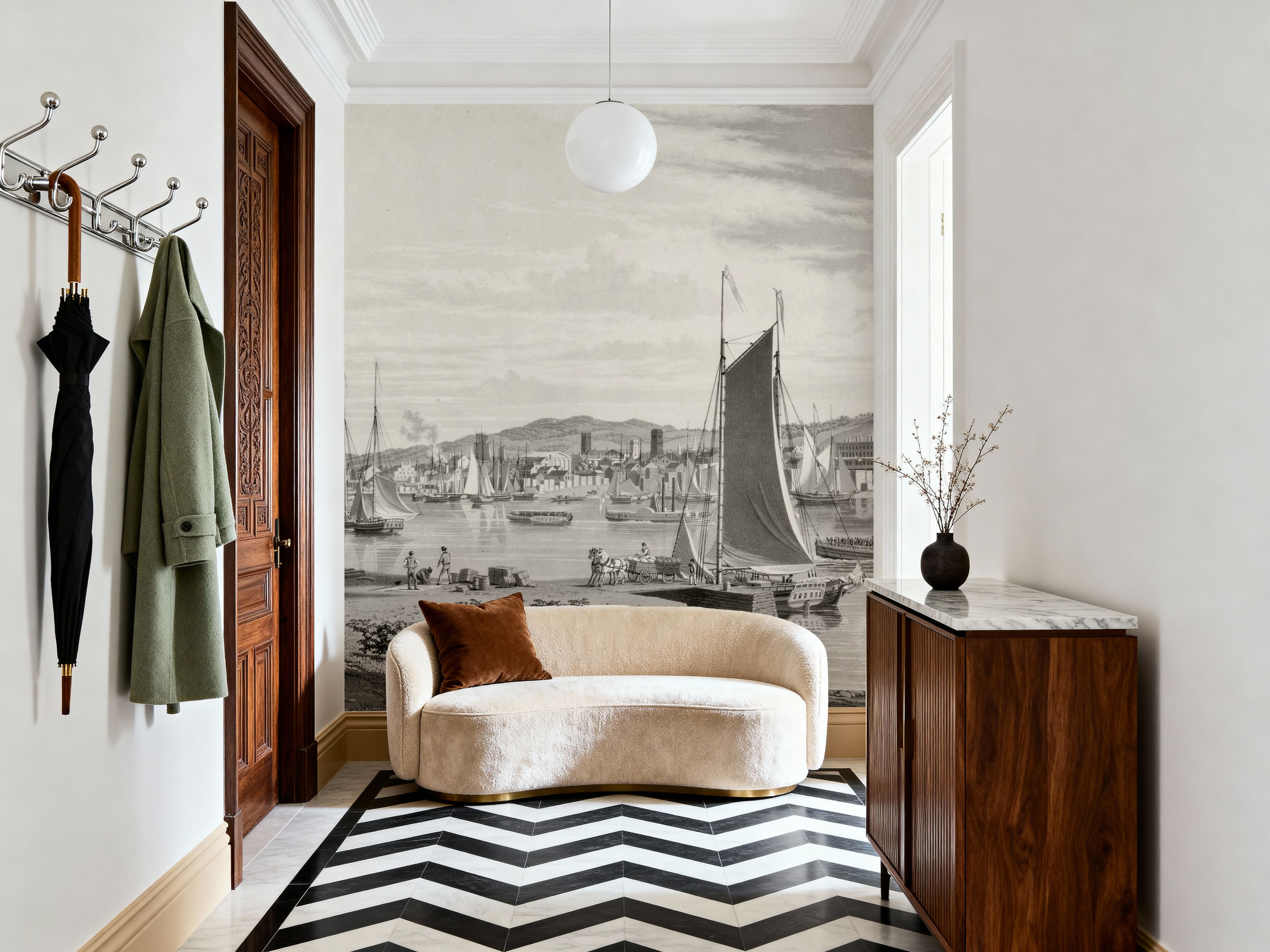 Old view of Troy & Hudson river,  1838