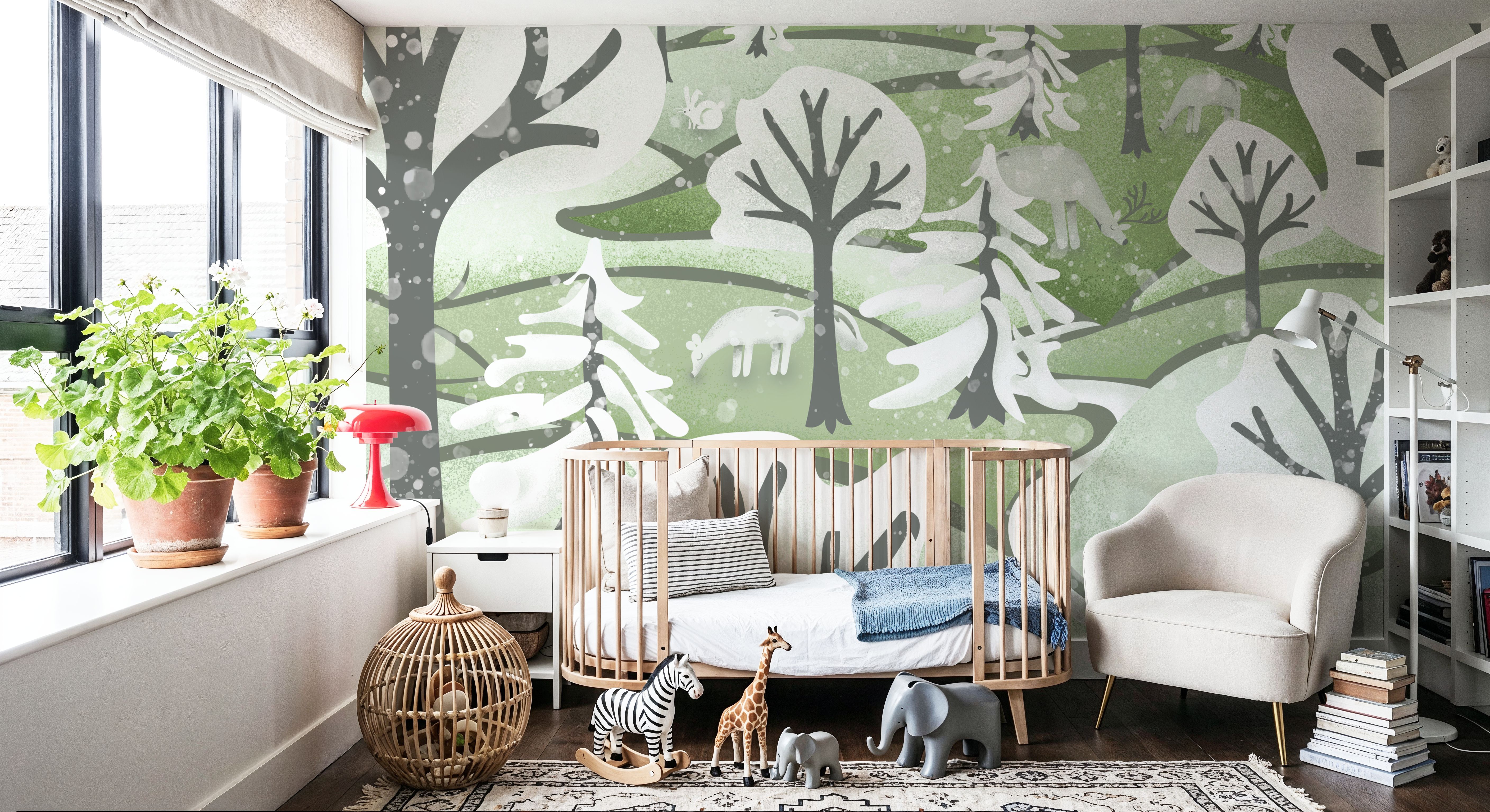 Frozen Forest, Grass, Wallpaper