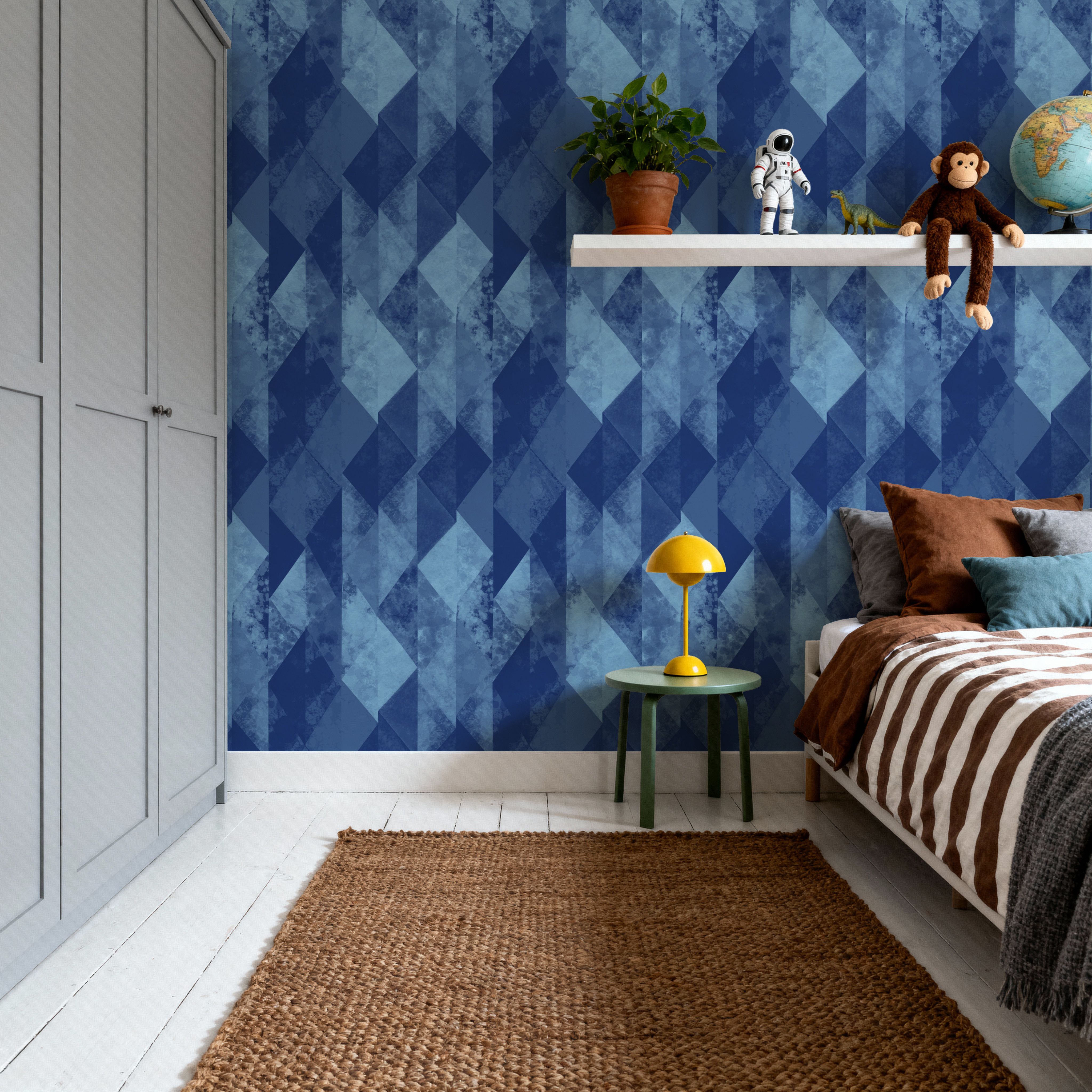Harlequin Prism, Sapphire, Wallpaper