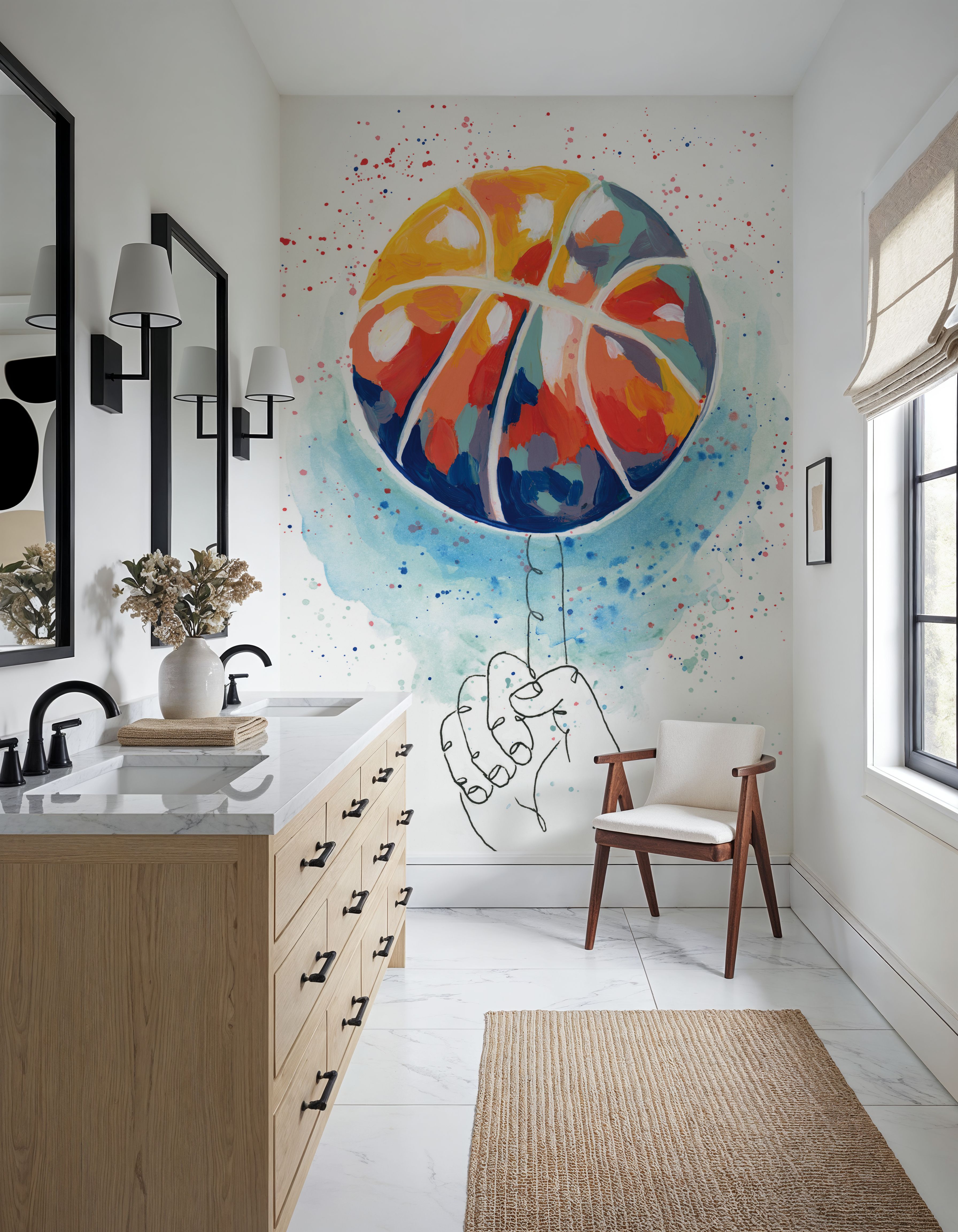 Abstract Basketball Trick