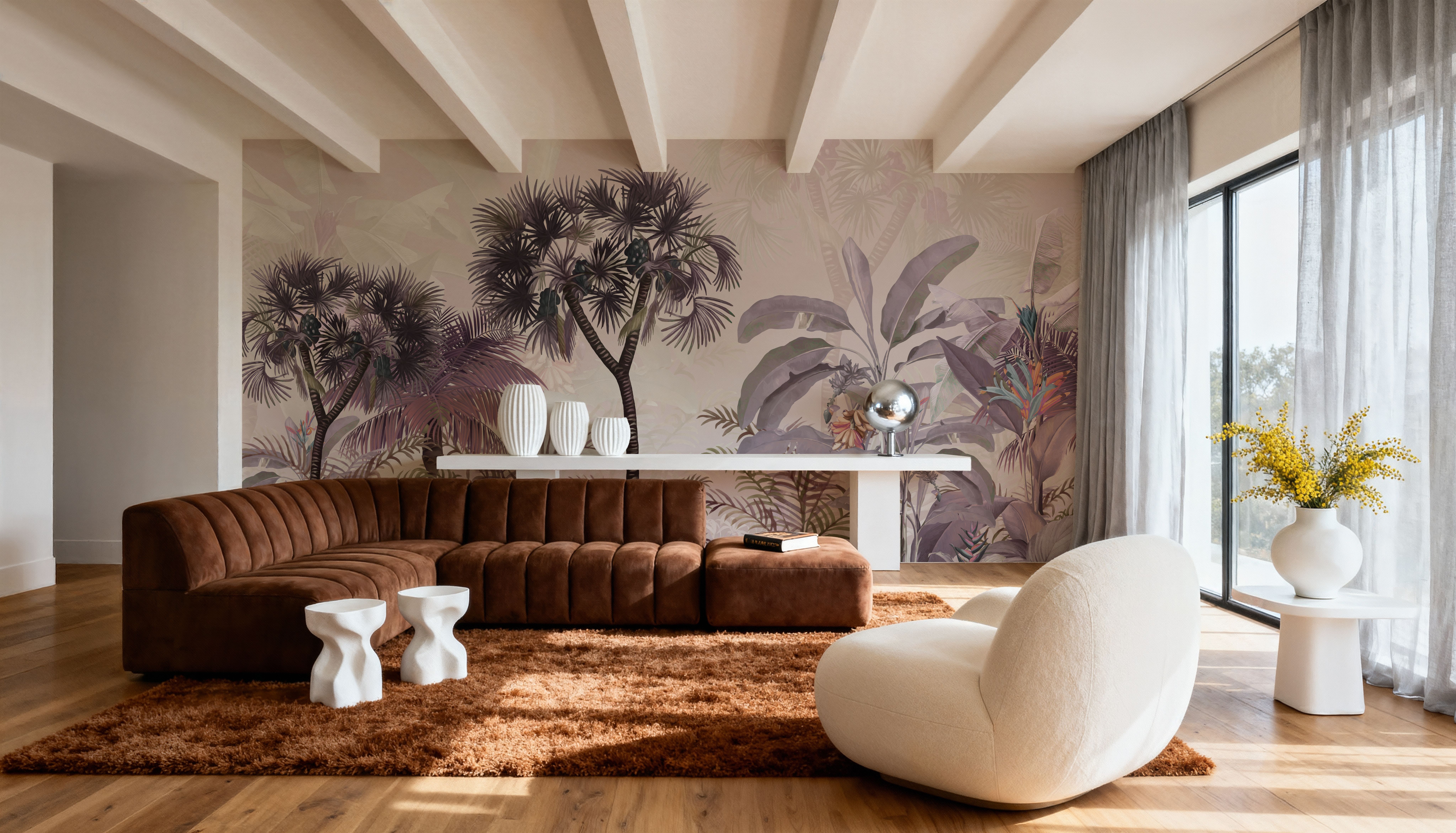 Tropical Forest Strolls Light Purple