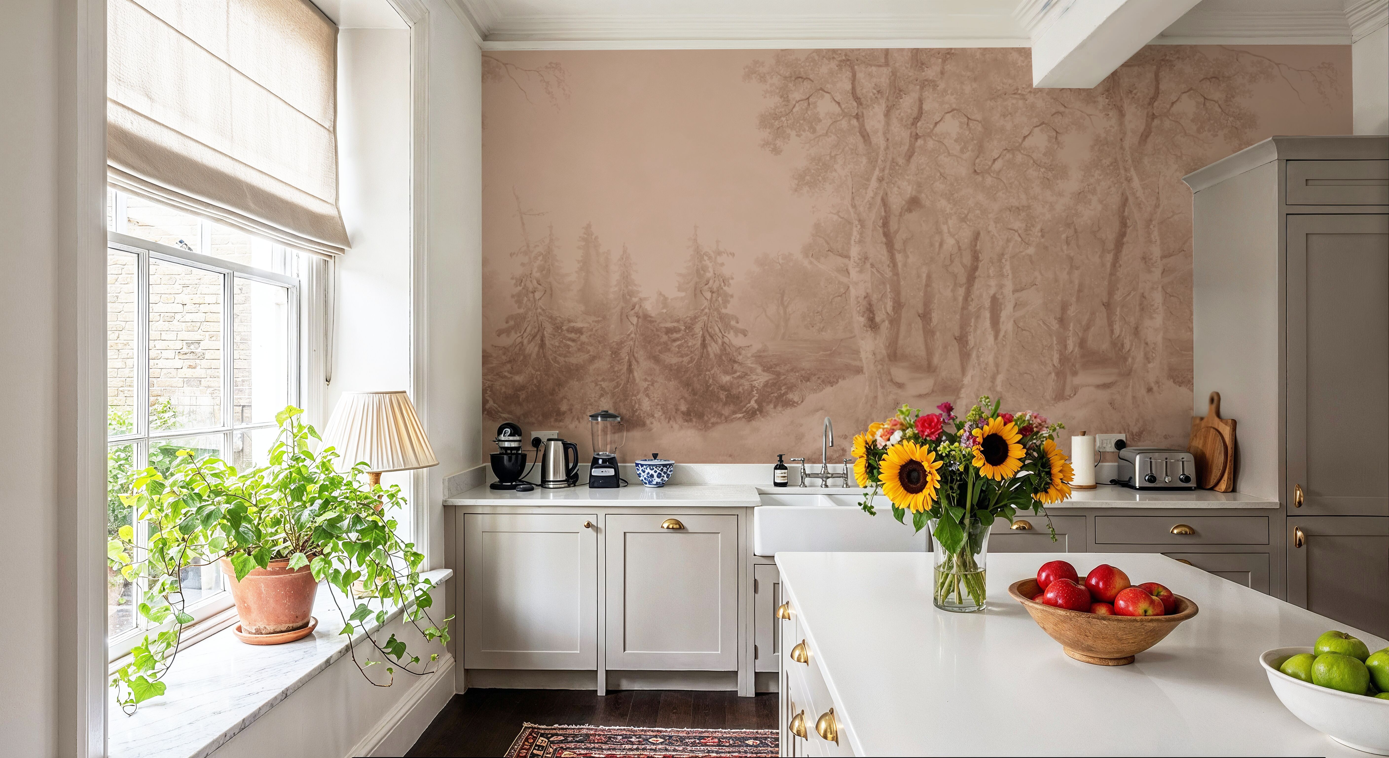 Forest Immersion Pale Terra, Papier peint