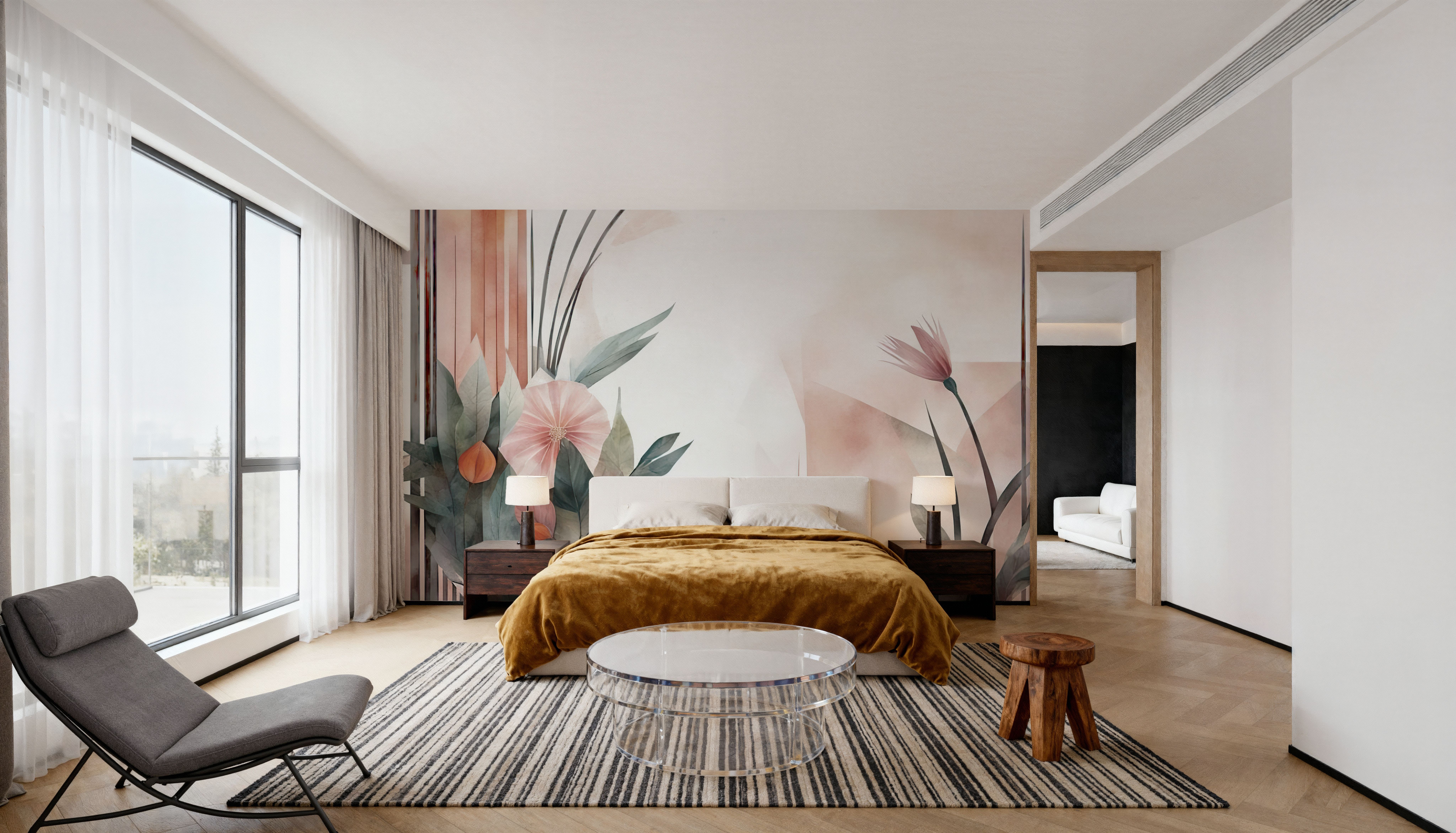 Floral Watercolor Abstract Bright