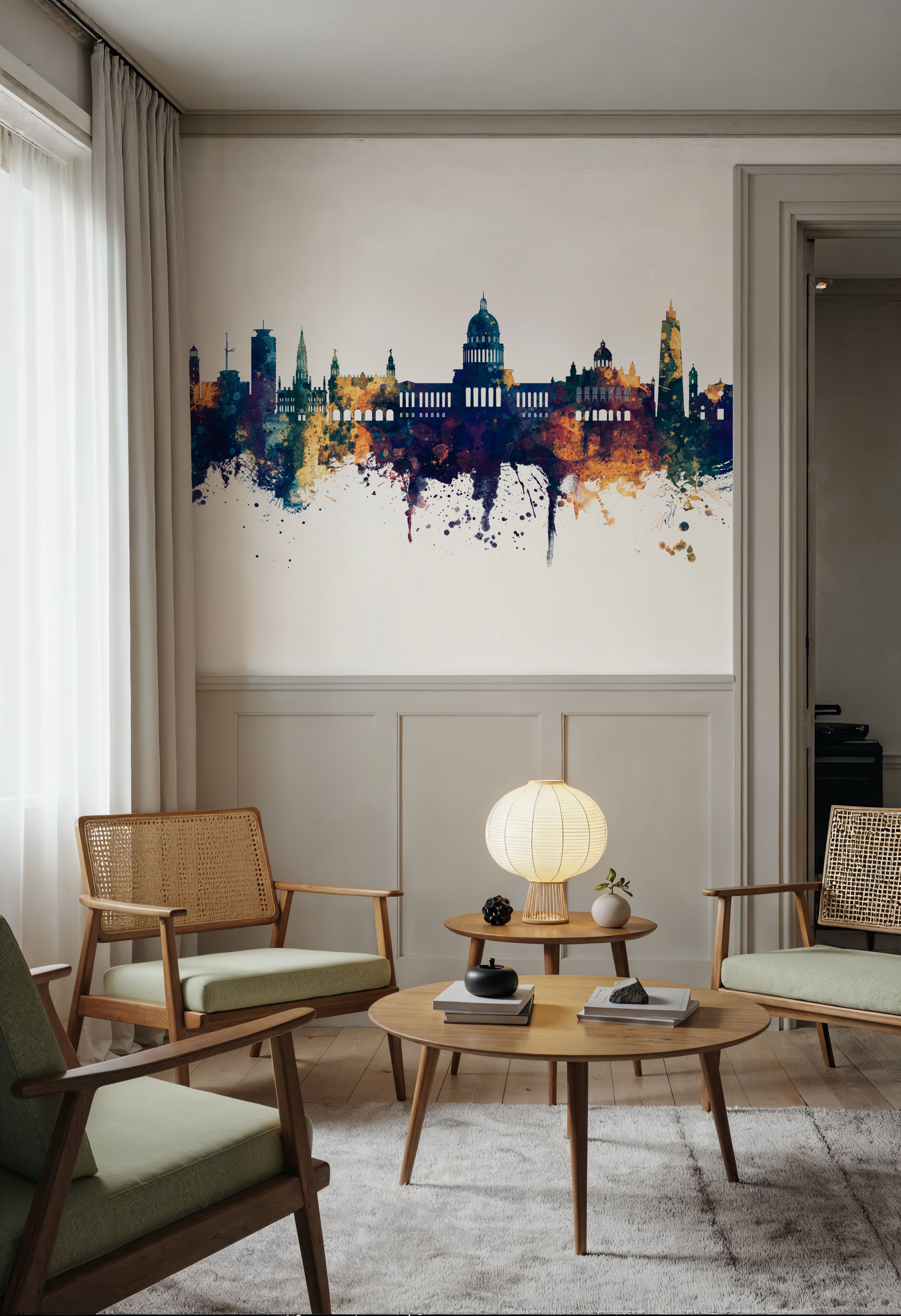 Havana Cuba Skyline Blue & Bronze