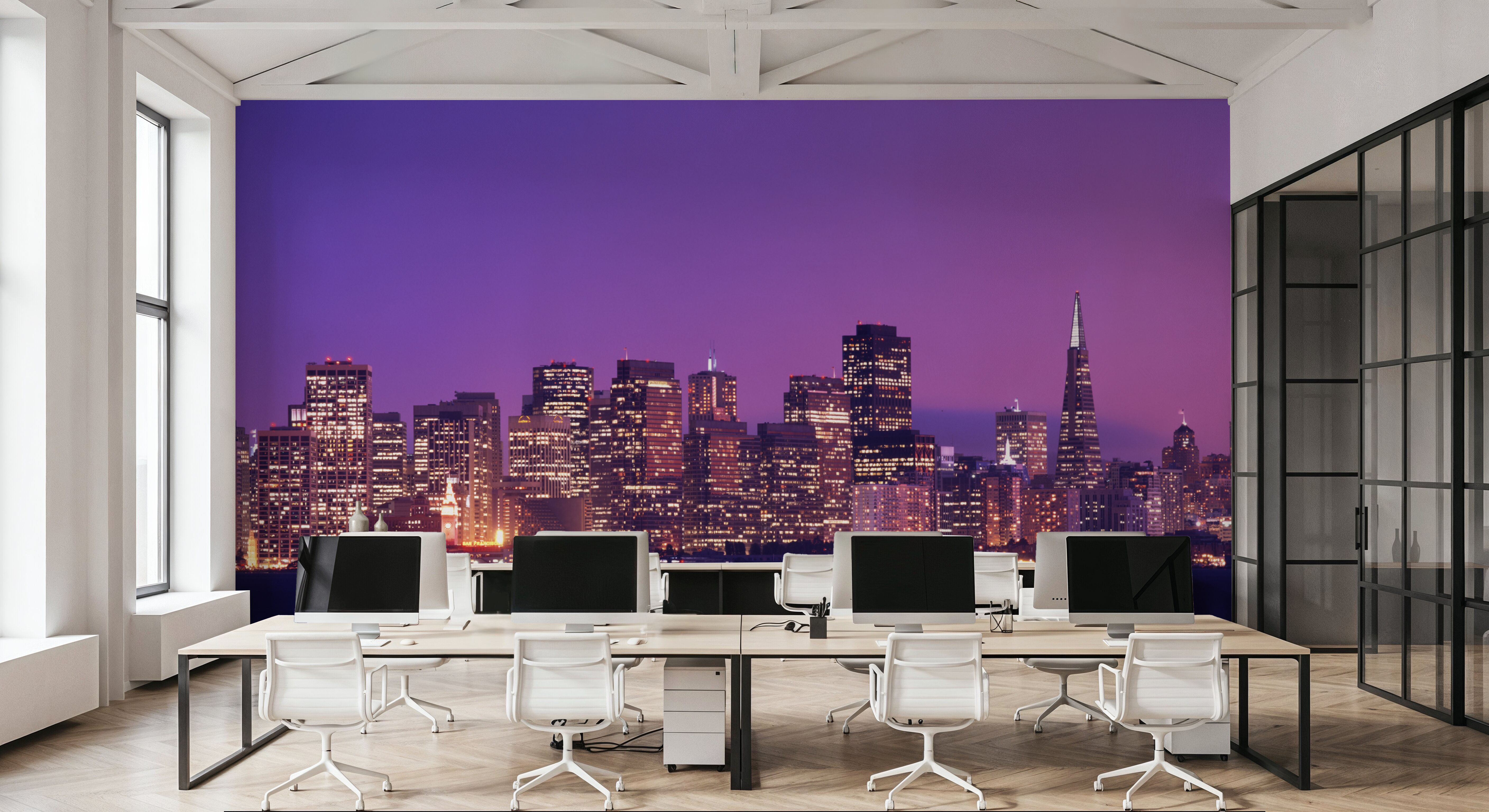 Pink Gradient Twilight Metropolis