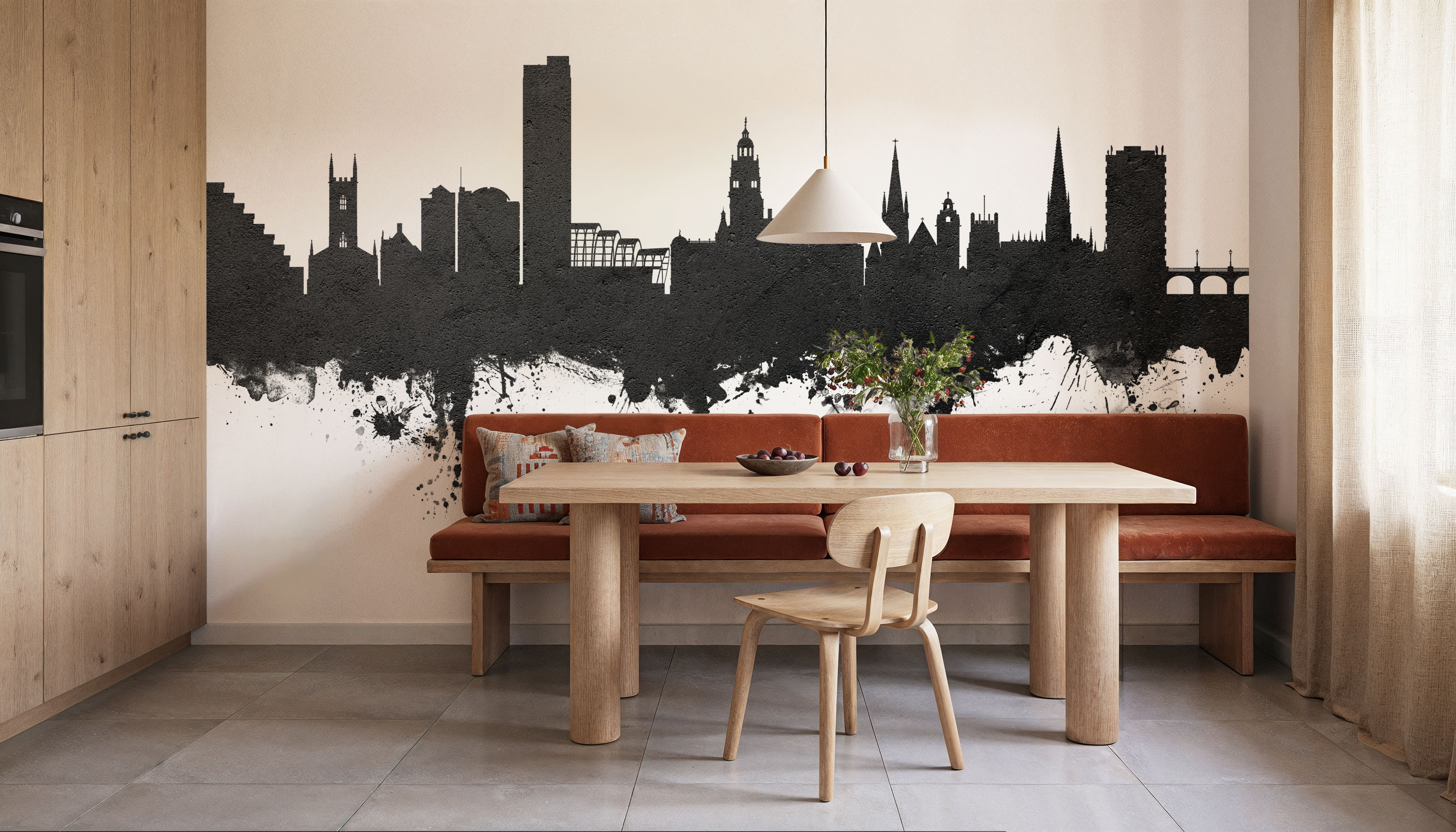 Sheffield England Skyline Black & White