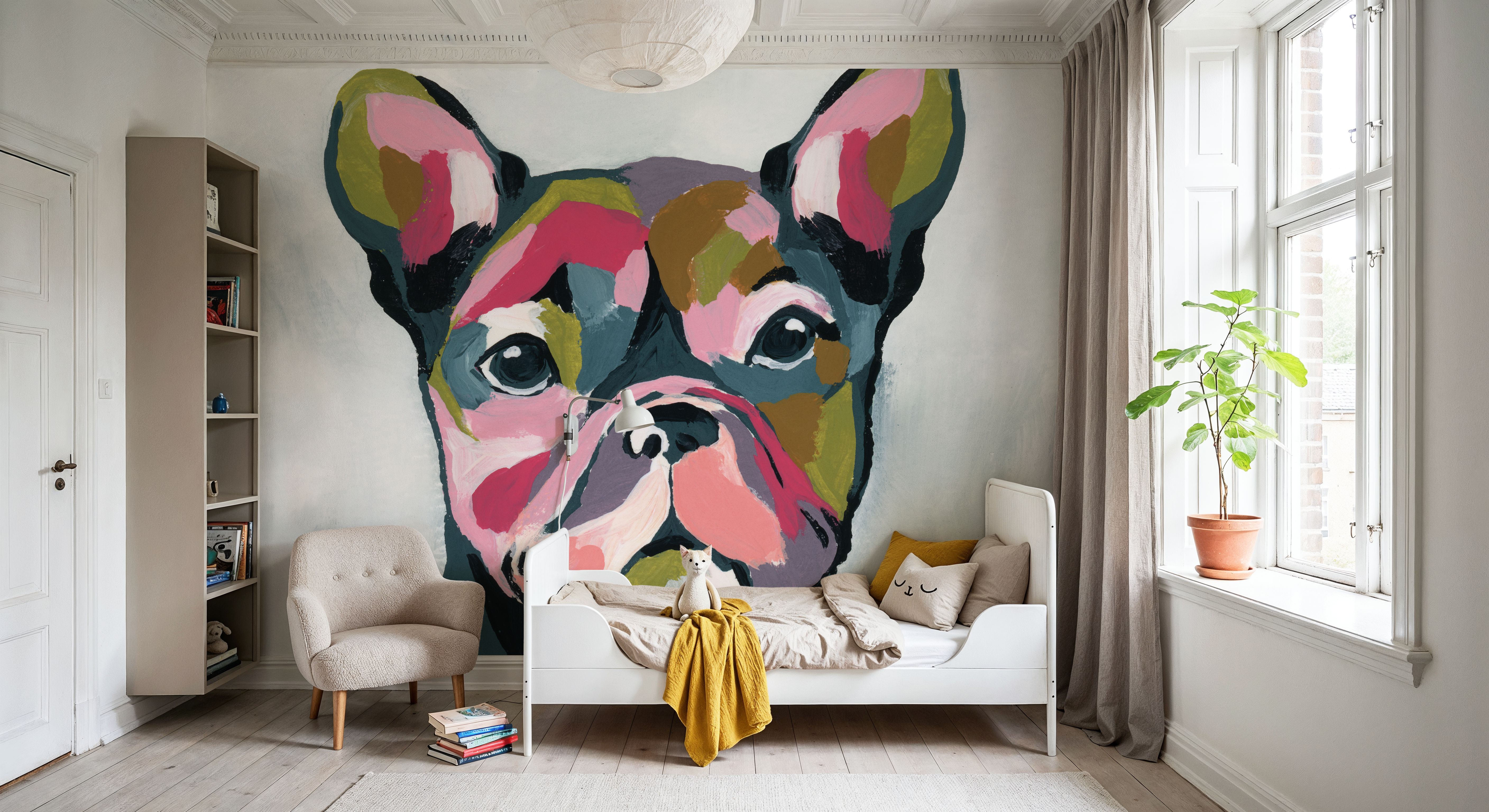 Abstract French Bulldog, Wallpaper