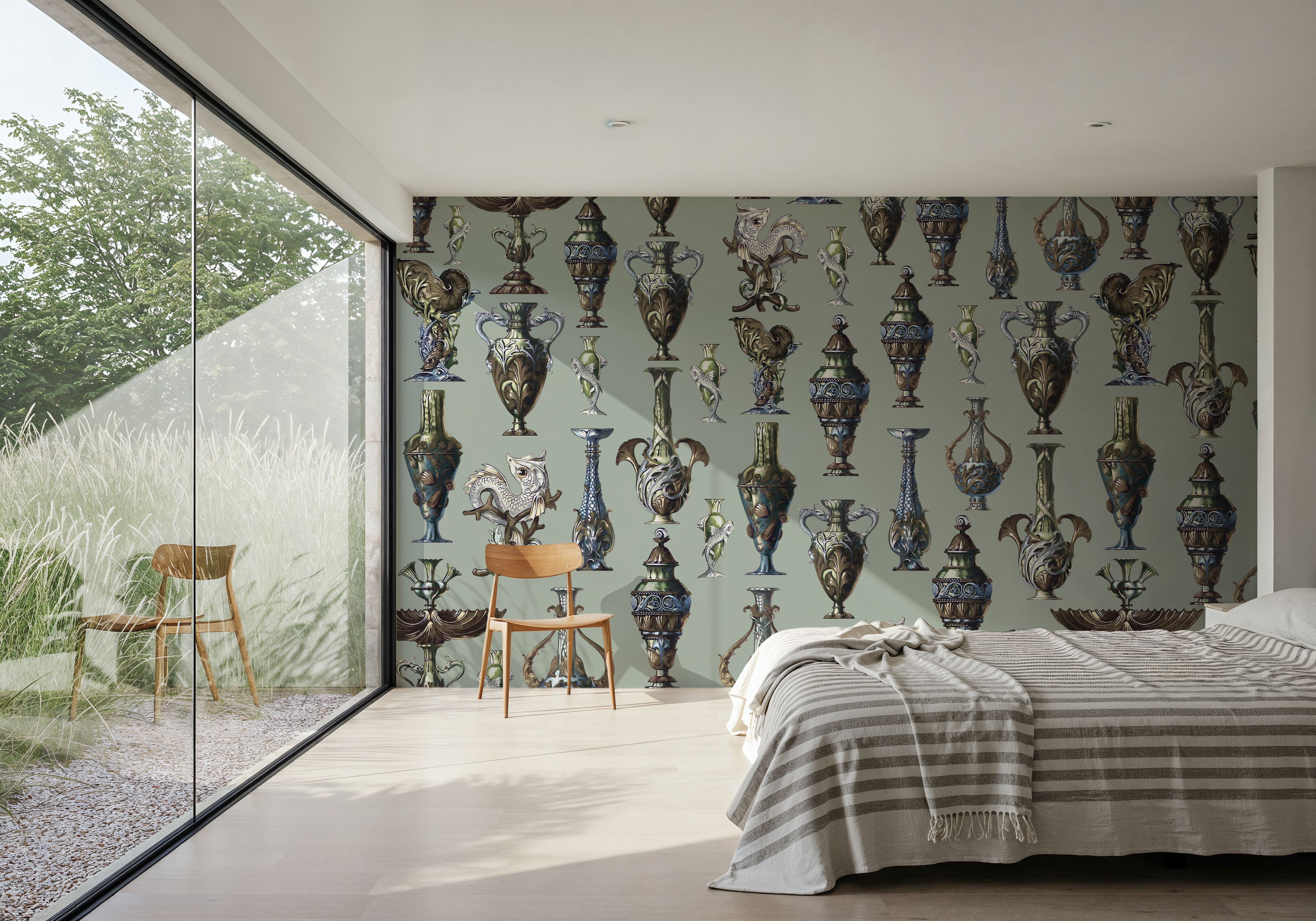 Art Deco Wall Teal
