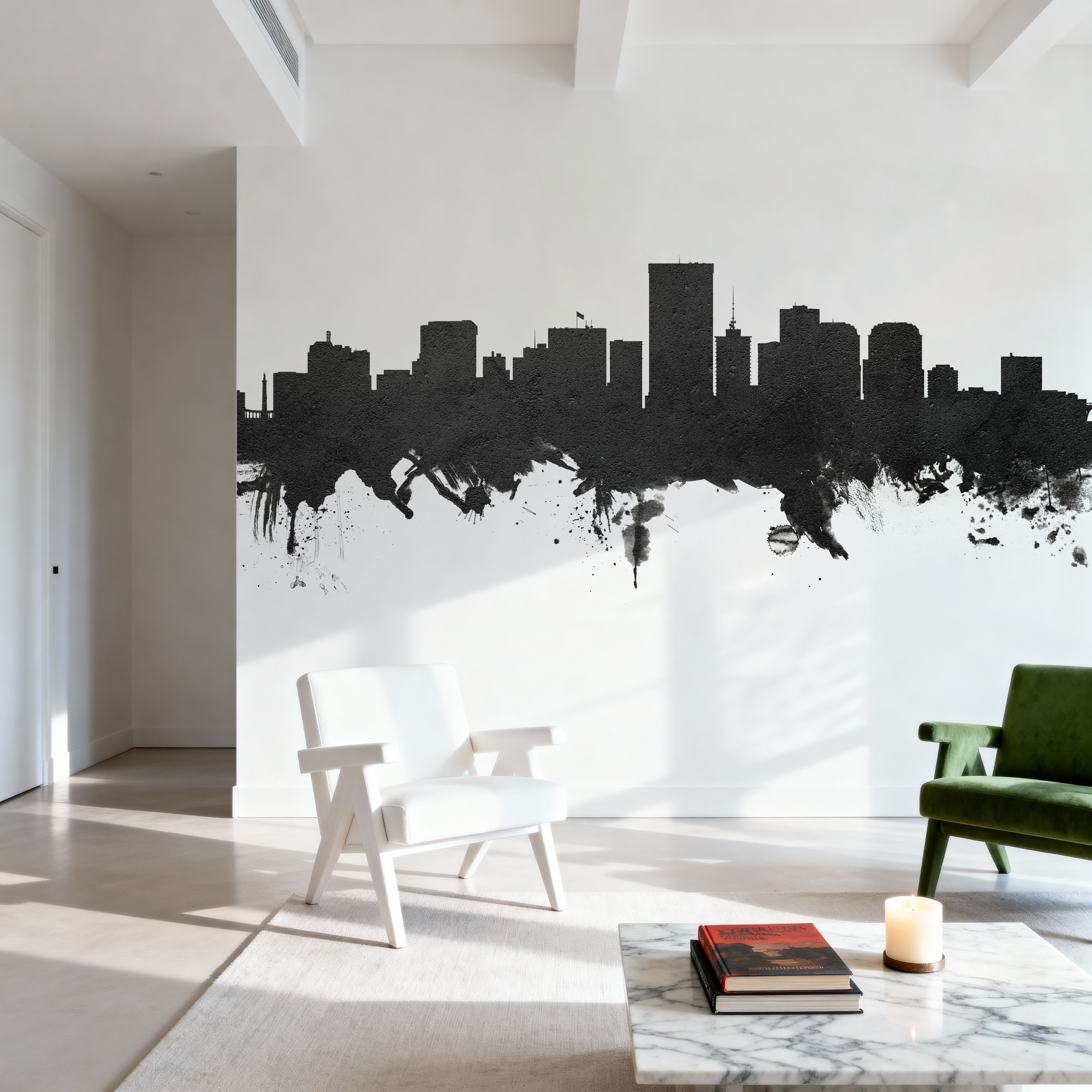 Richmond Virginia Skyline Black & White