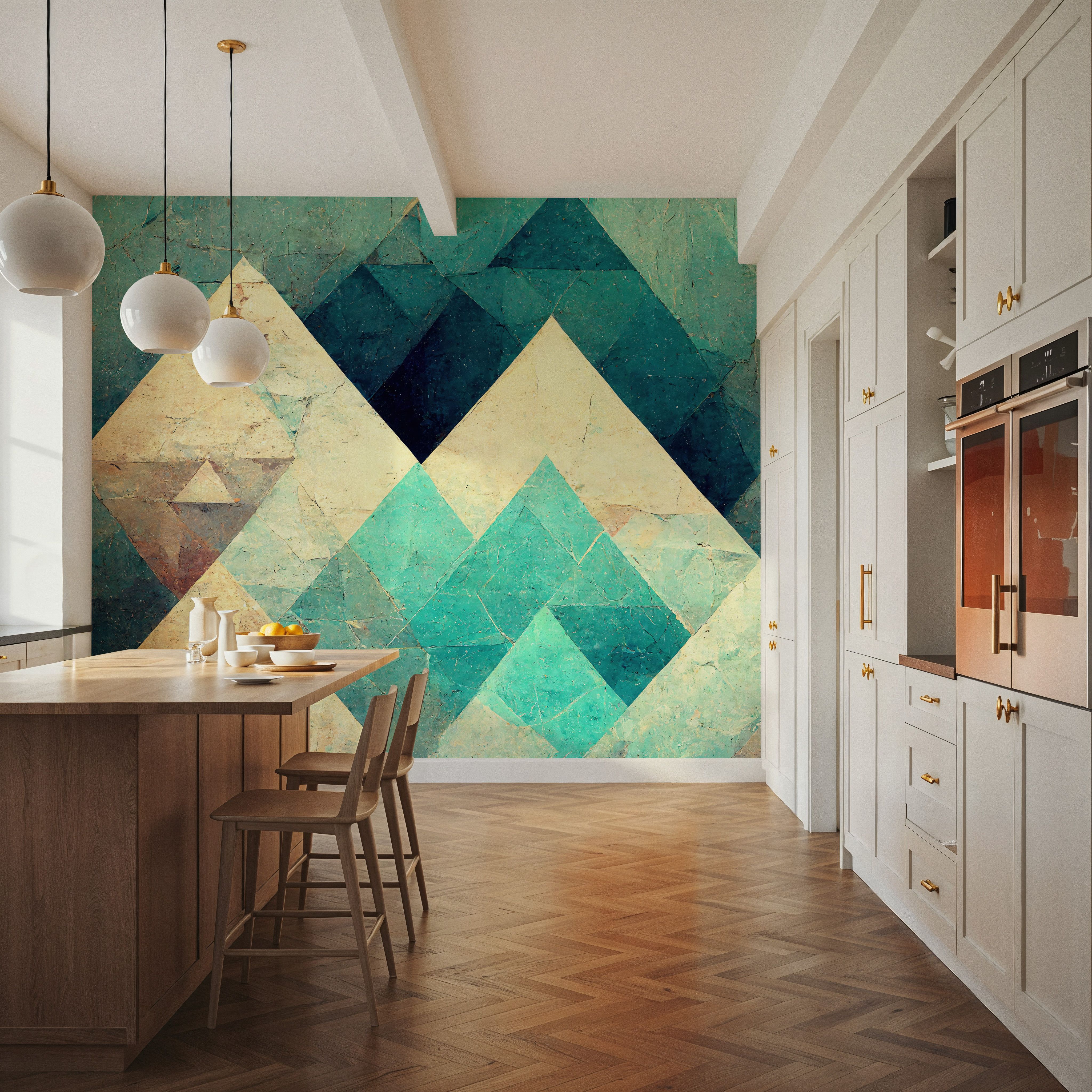 Reduced Mountains Turquoise
