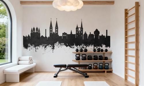 Halberstadt Germany Skyline Black & White