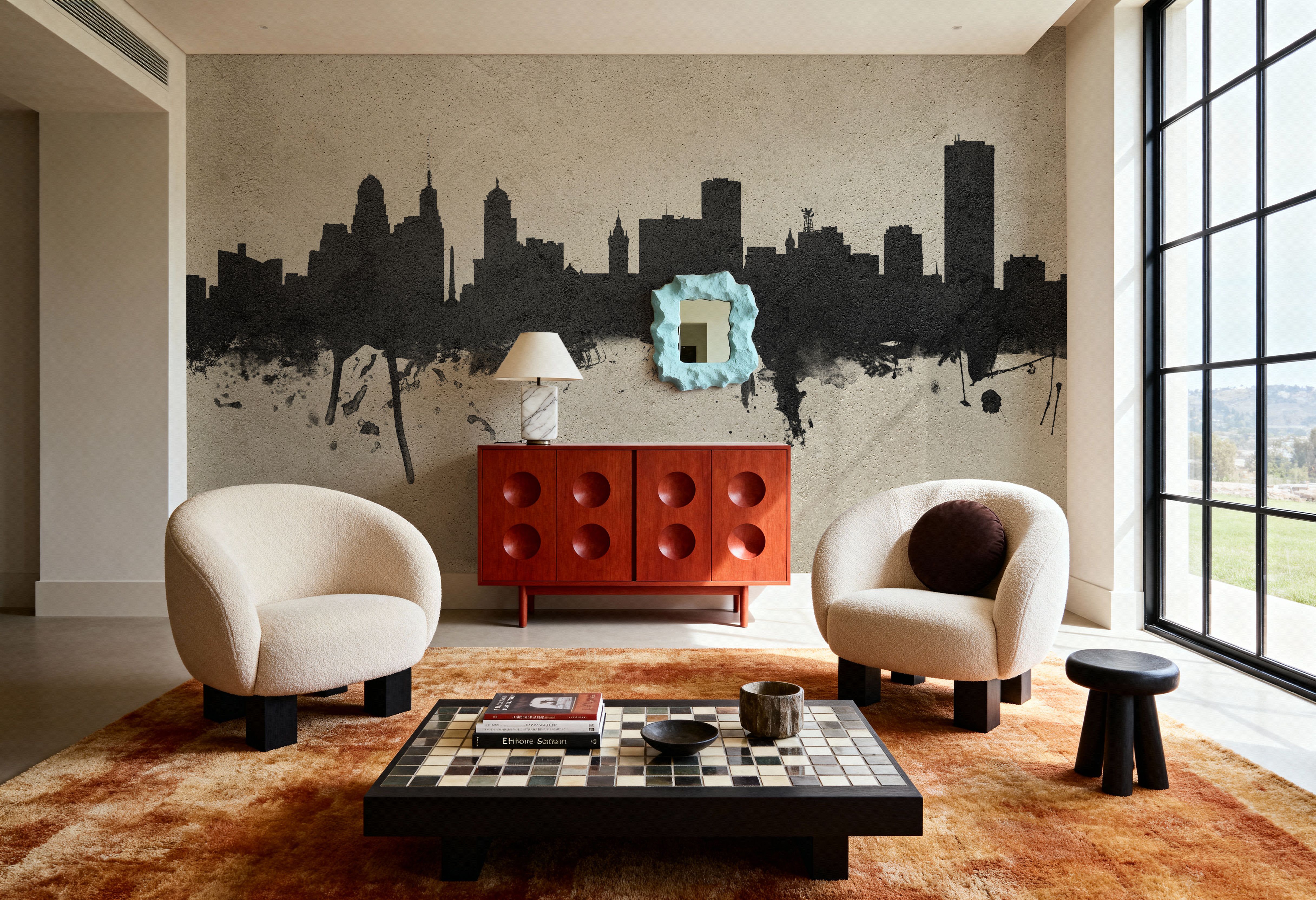 Buffalo New York Skyline Concrete