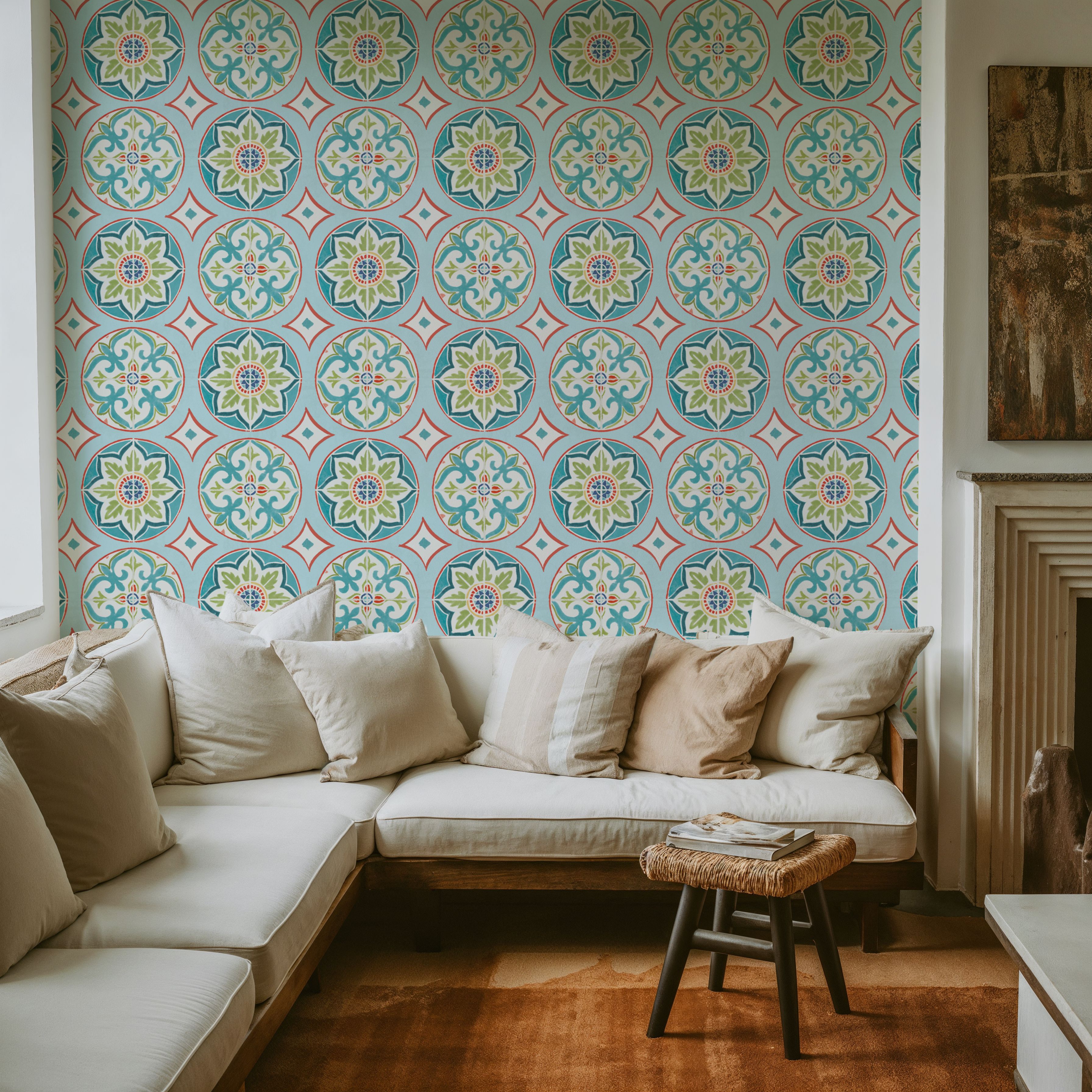 Kaleido Light Blue, Wallpaper