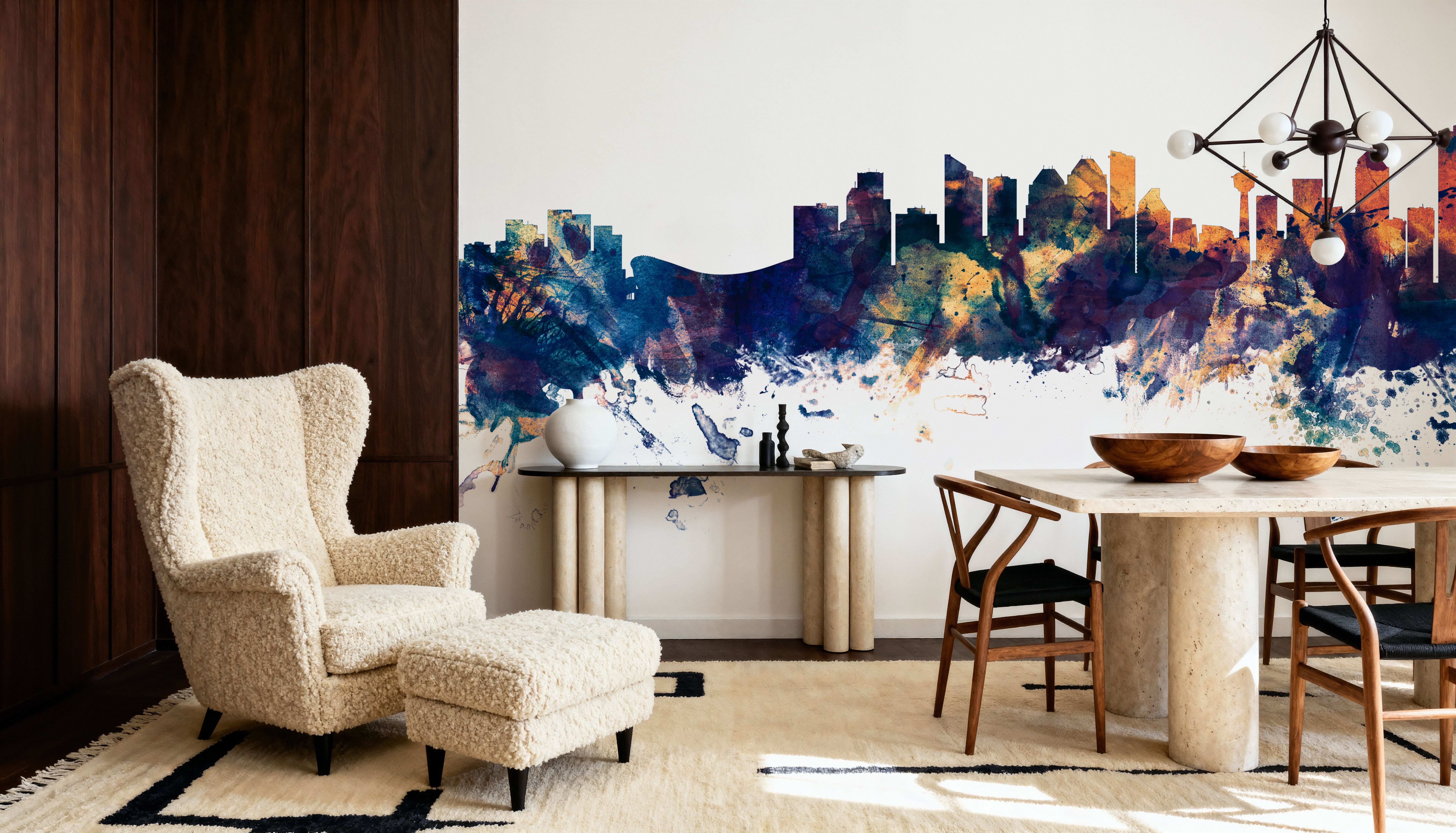 Calgary Canada Skyline Blue & Bronze