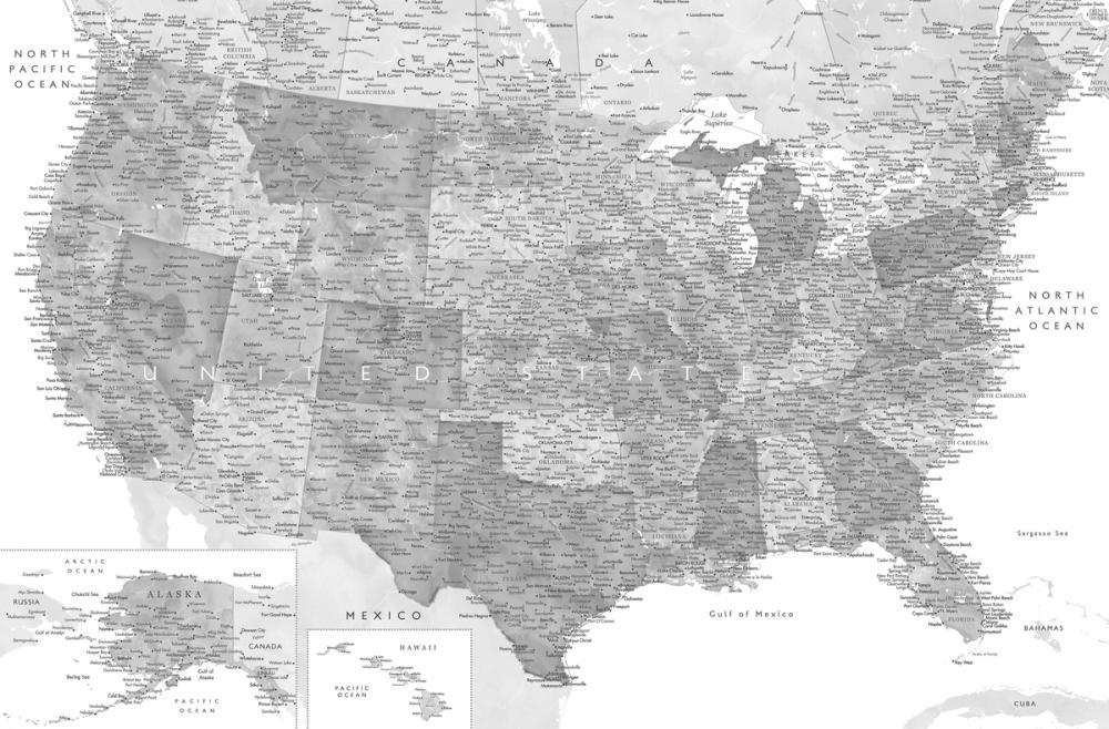 US Map Detailed - Jimmy
