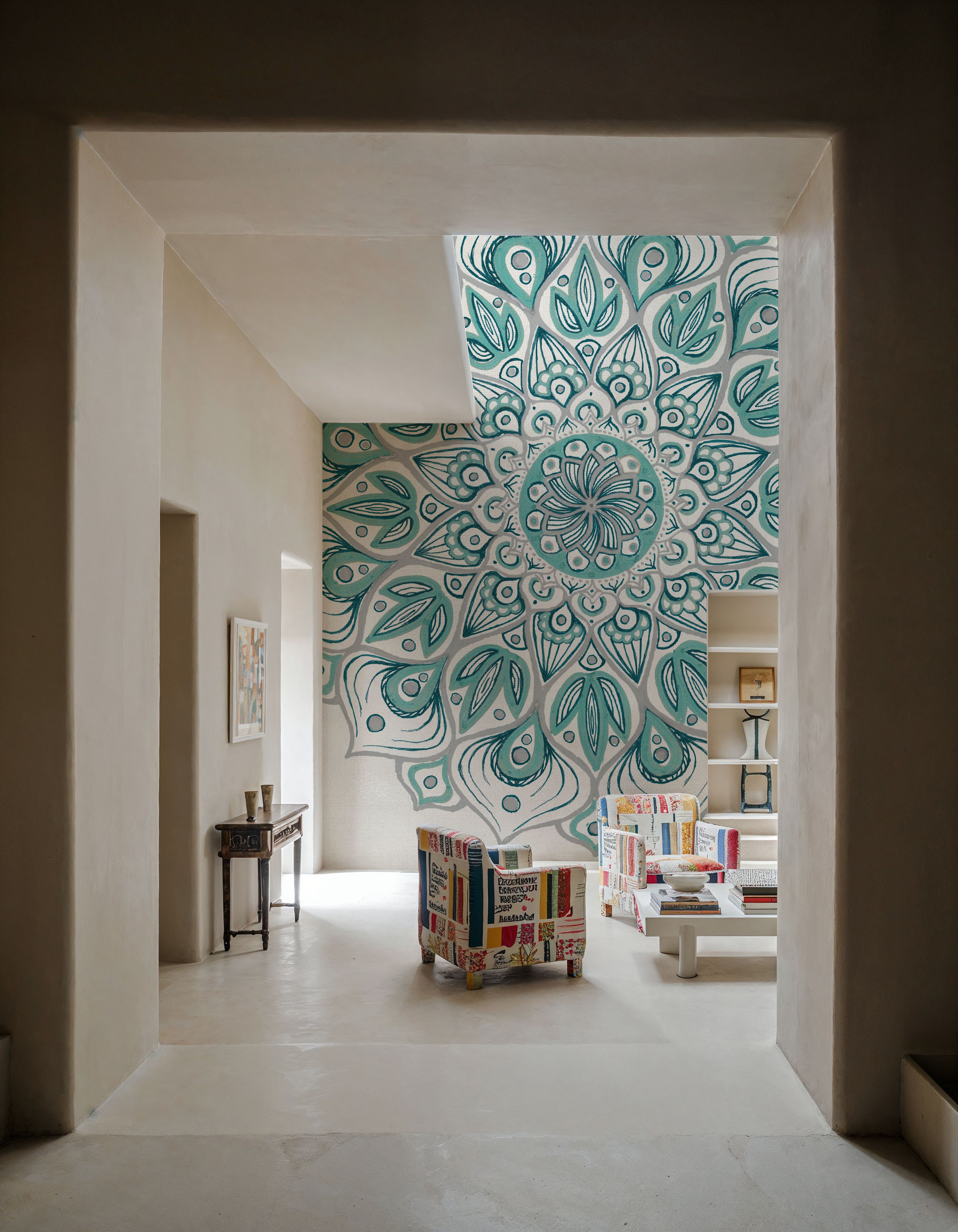 Spiral Mandala Teal
