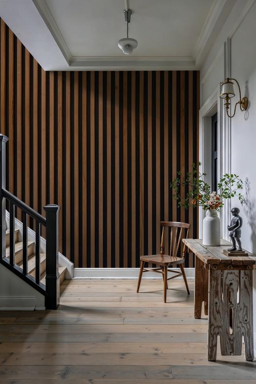 Faux Slatted Wood Panel