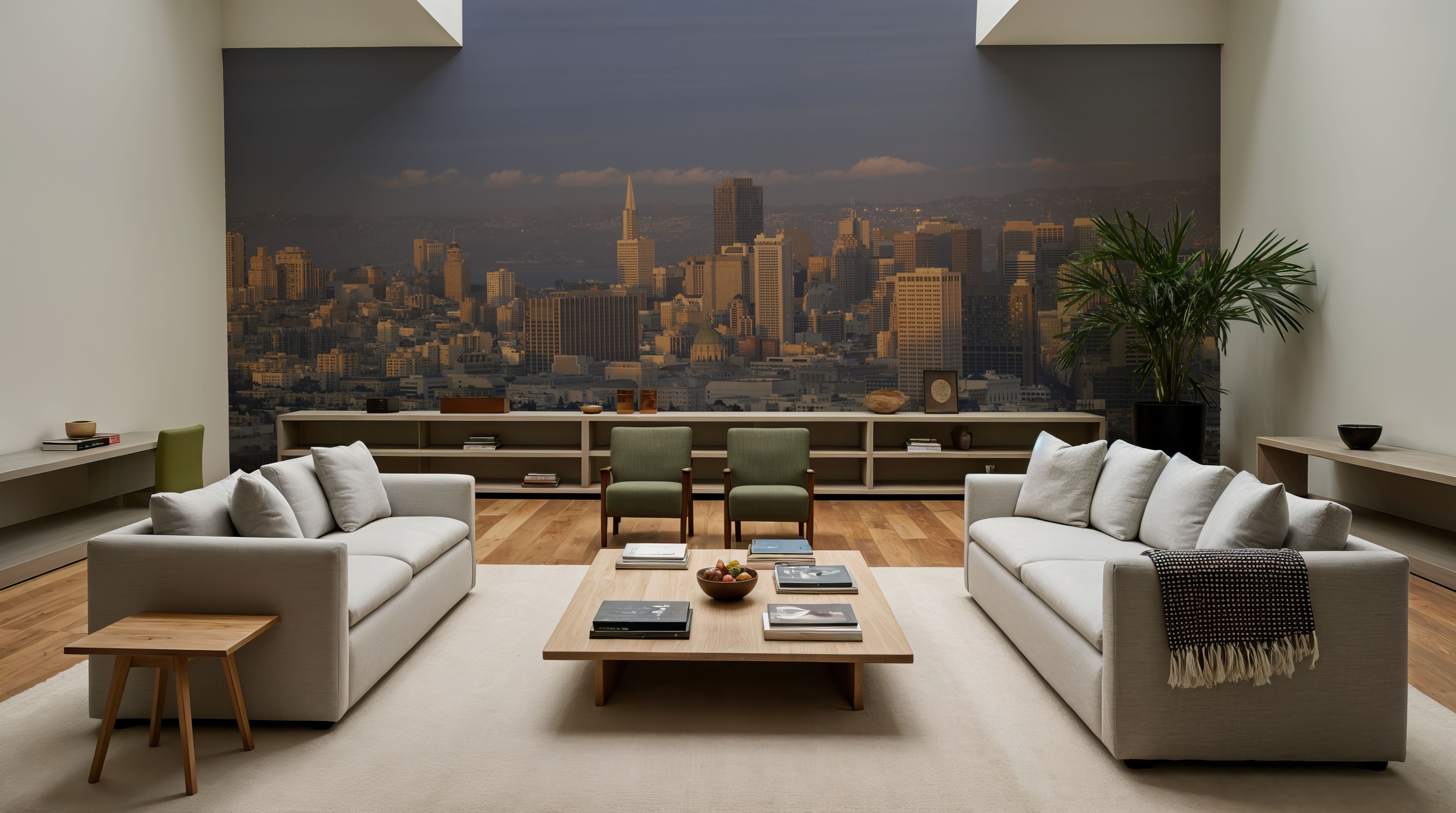 Golden Metropolis Dusk II, Wallpaper