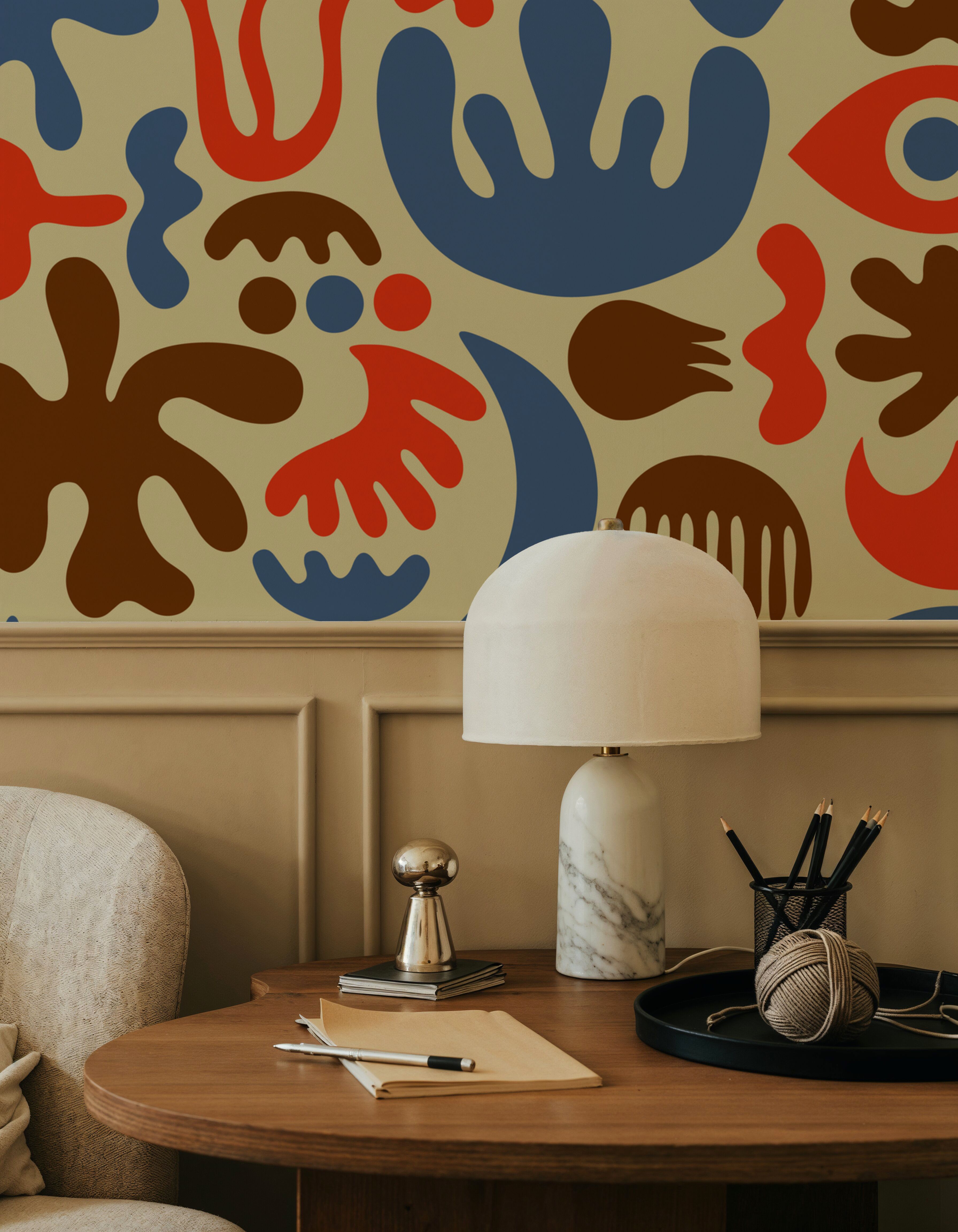 Cute Cutouts Mural, Multi