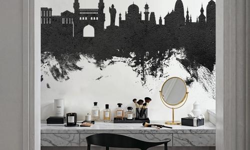 Hyderabad Skyline Black & White