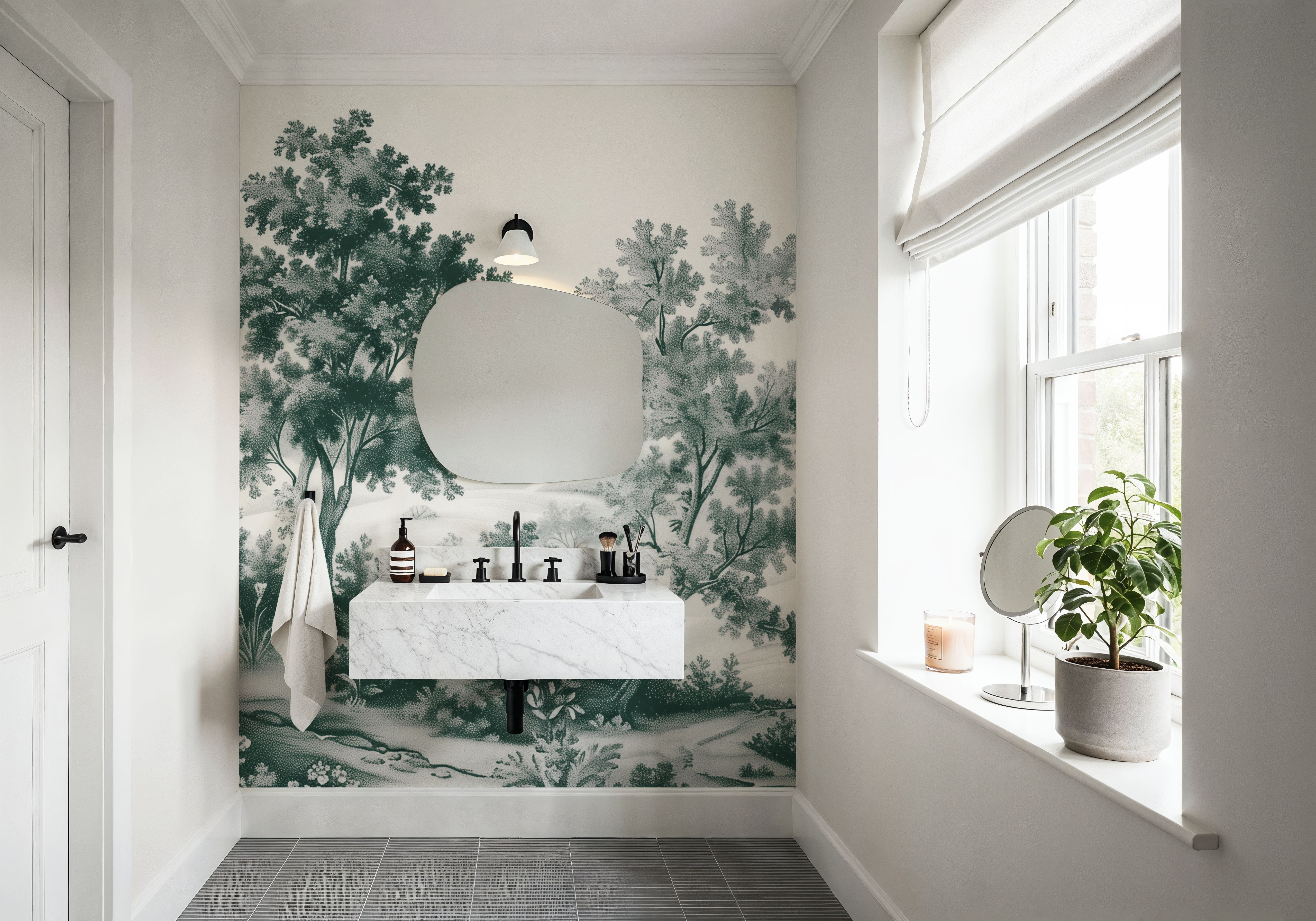 Pastoral Toile, Bottle Green