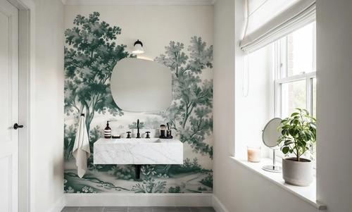 Pastoral Toile, Bottle Green