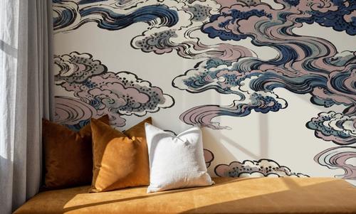 Ukiyo-e Clouds, Soft Pink
