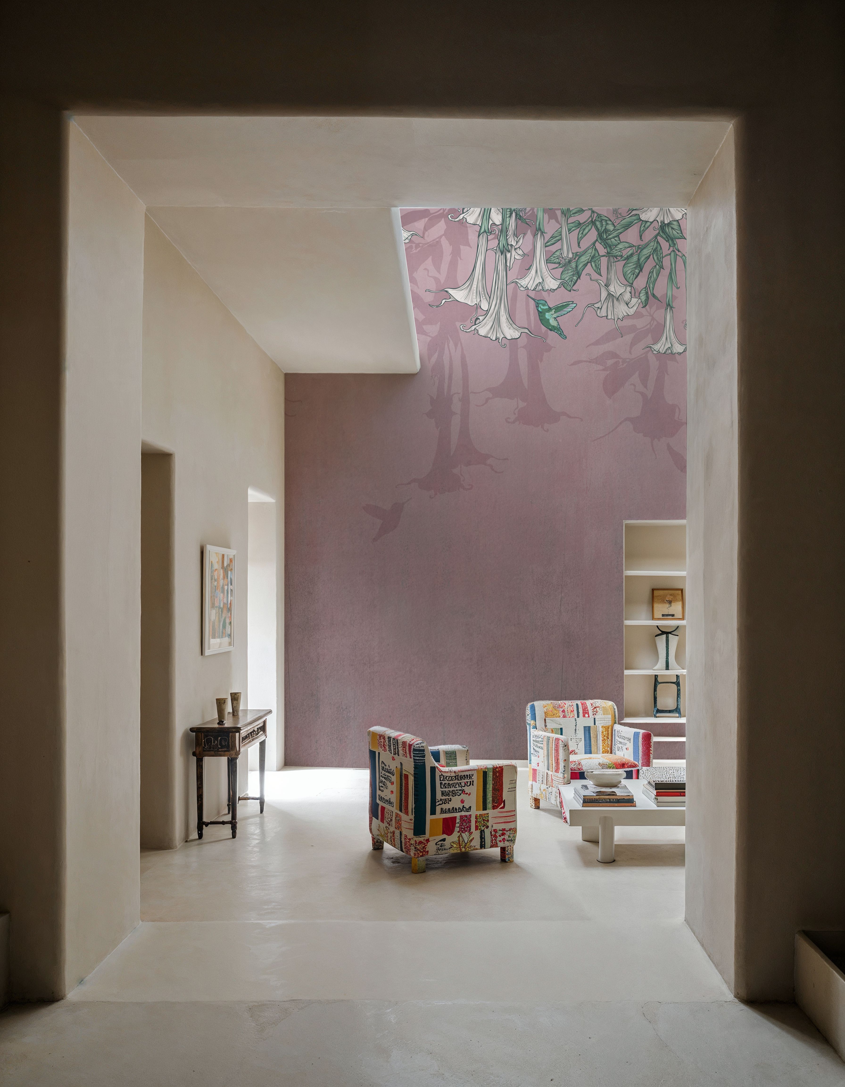 Hummingbirds and Trumpets Pink