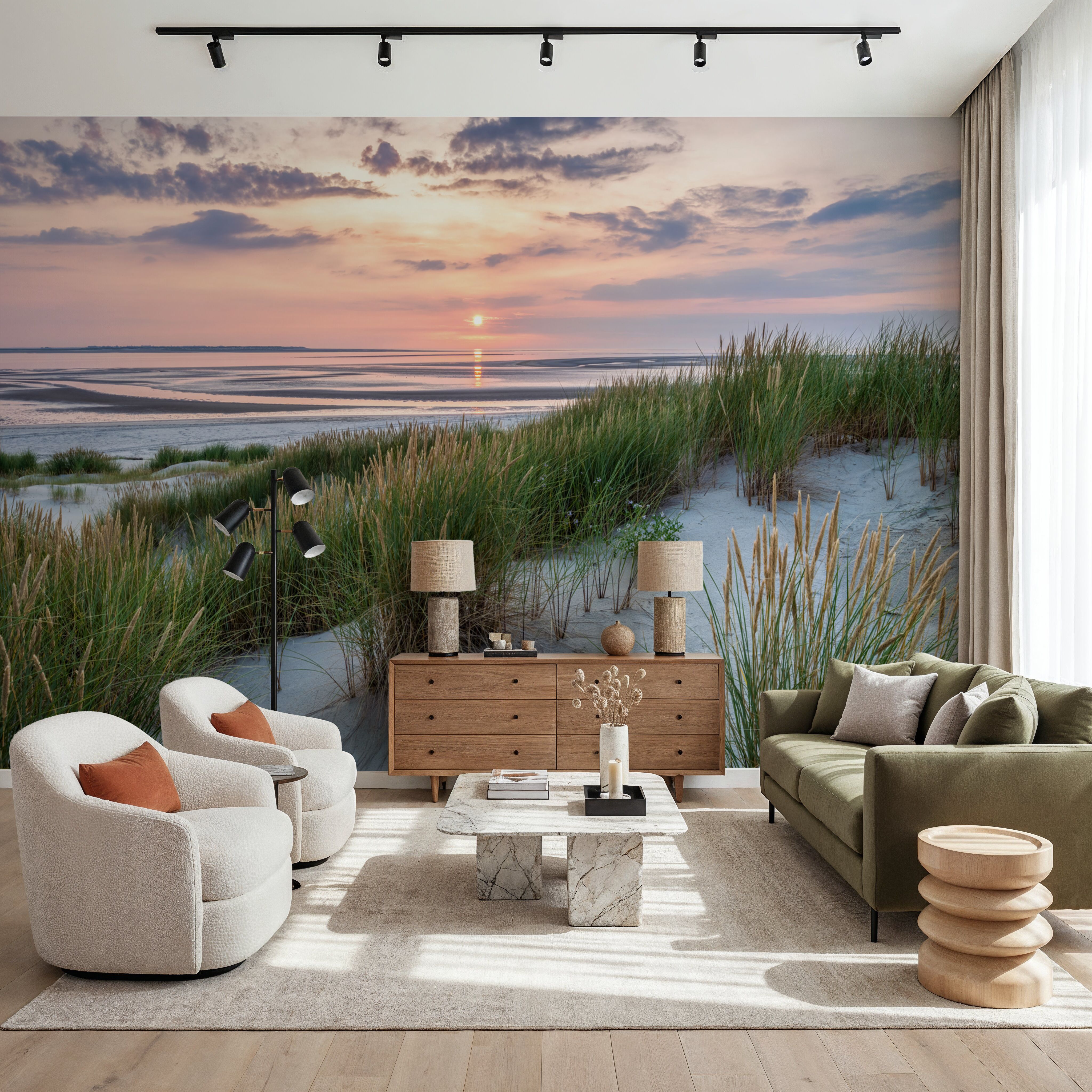 Beach Grass Sunset