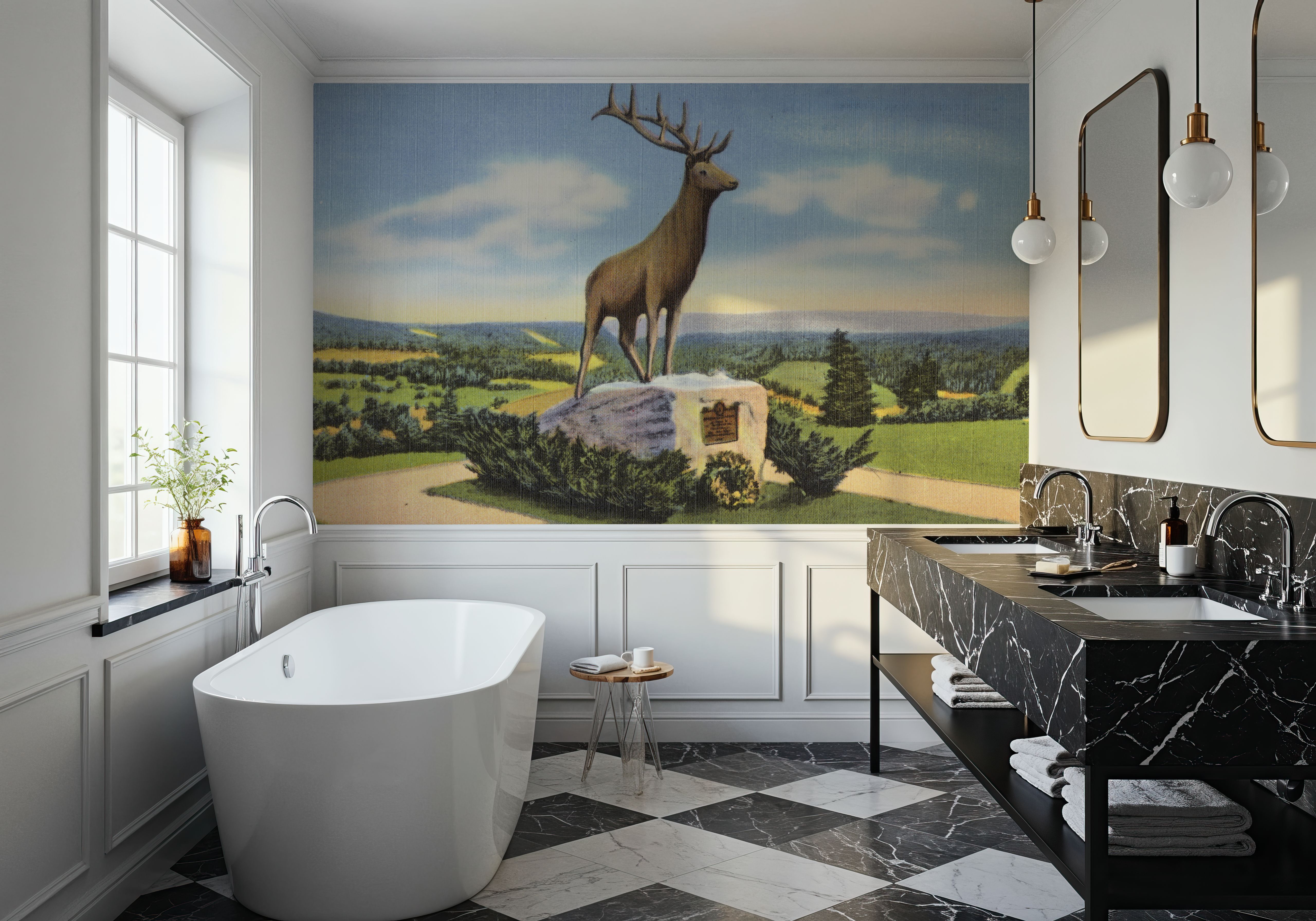 Deerfield - Screenprint Postcard