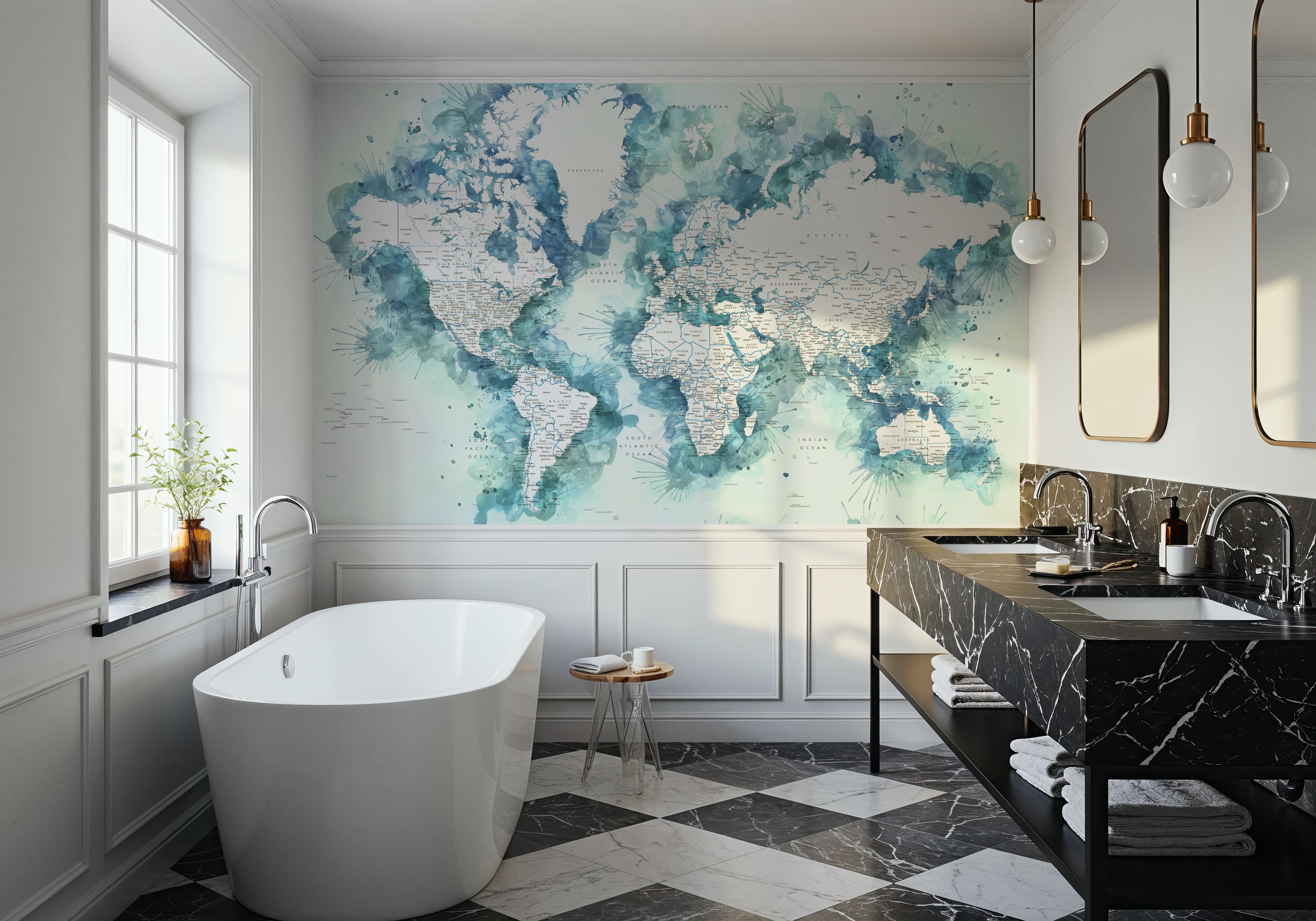 World Map Cities - Shari