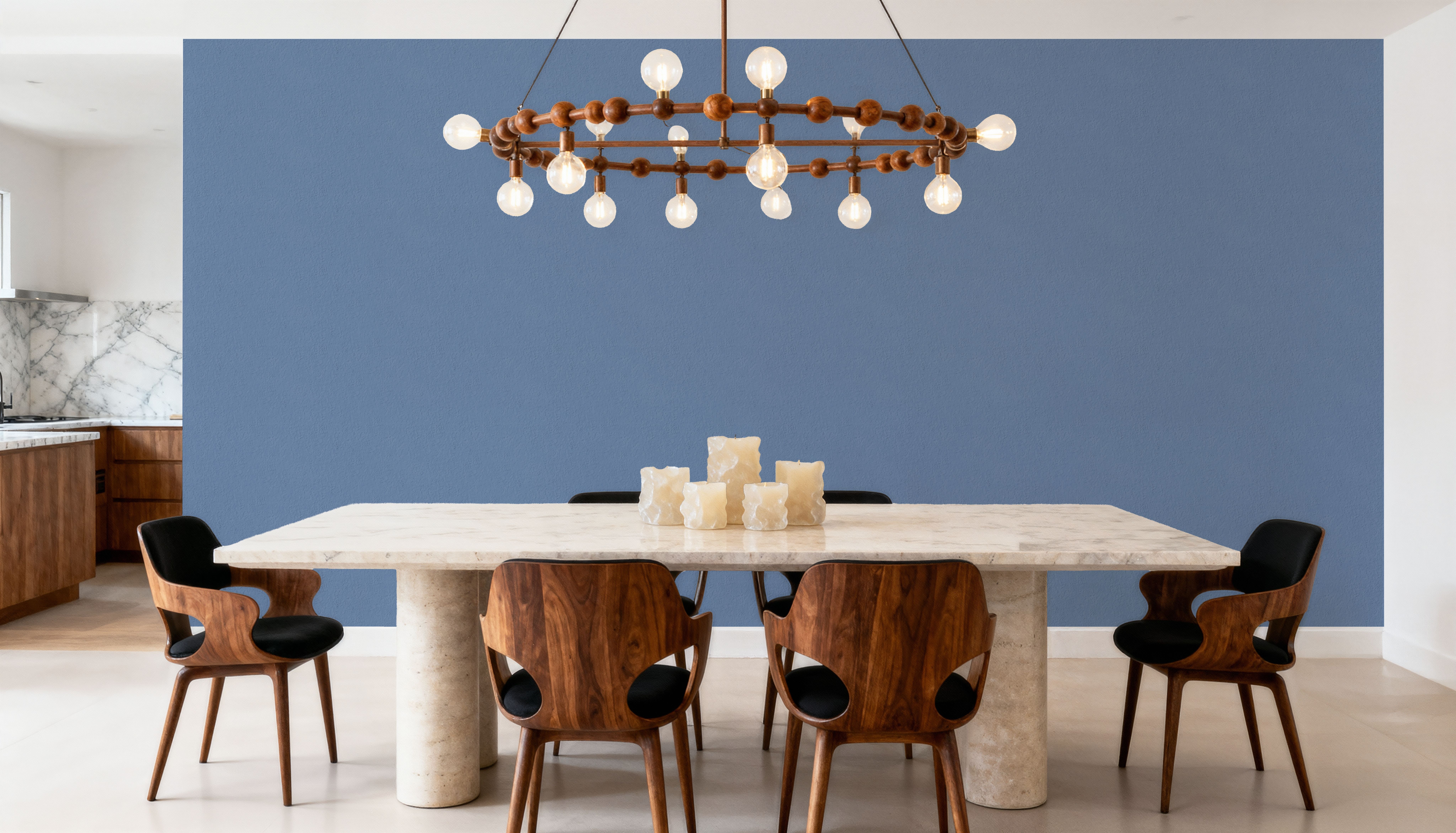 Faux Sand Stucco Finish, Periwinkle