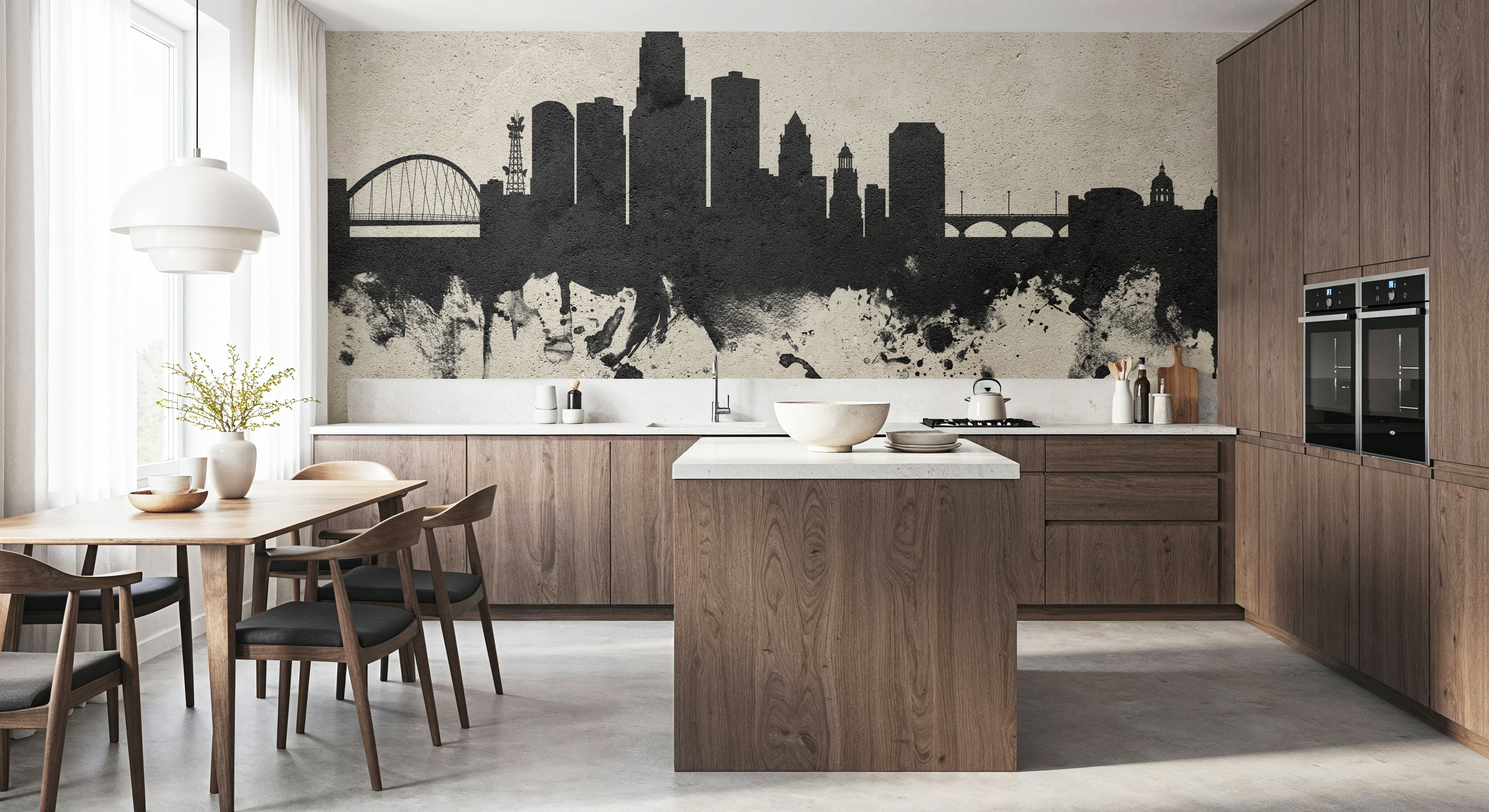 Des Moines Iowa Skyline Concrete