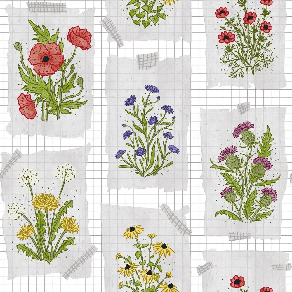 Wildflower Collage, Snow