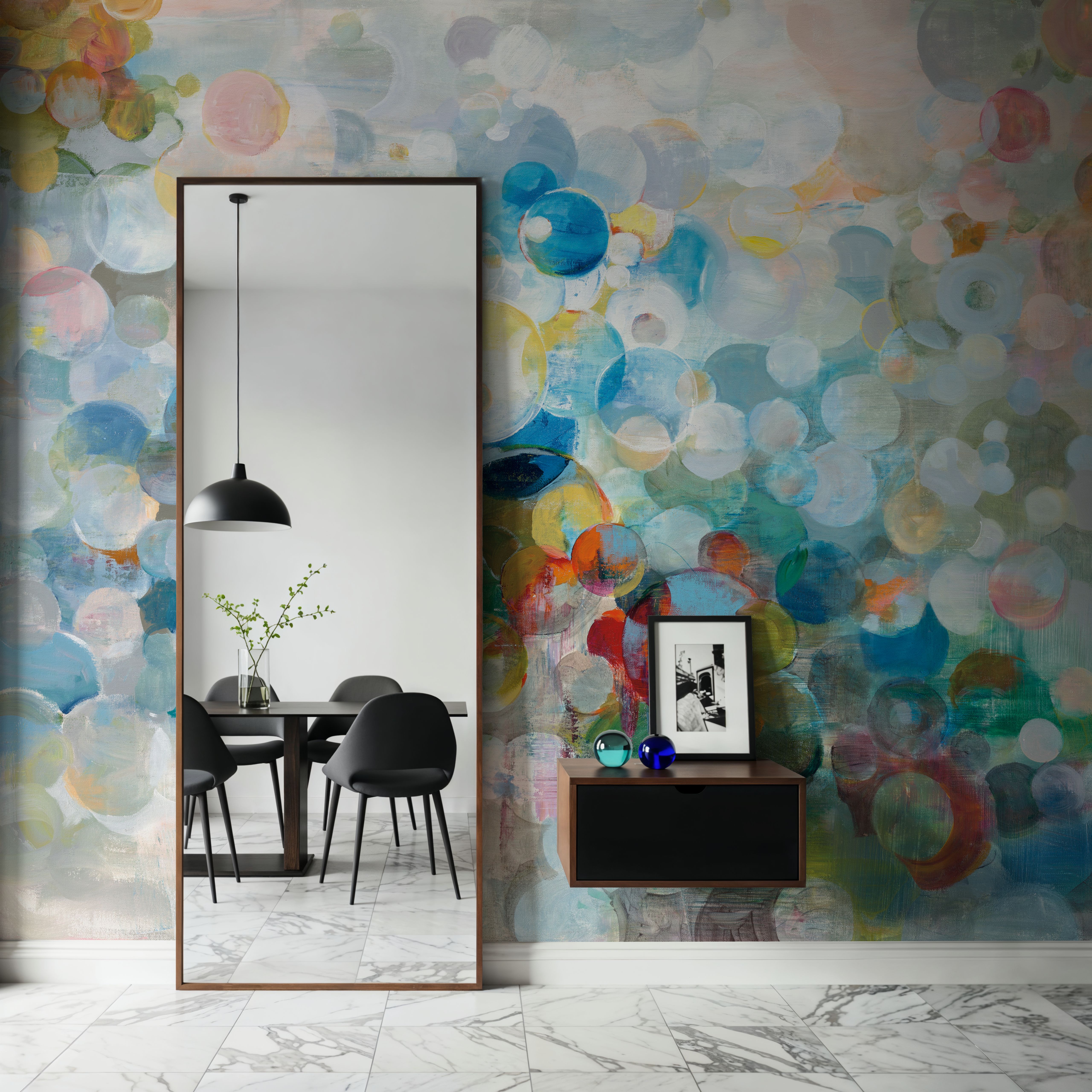 Wall Mural - Dot Loop - Abstract Circles mural wallpaper - Offices - Wallism US - Premium, Textured or Peel & Stick