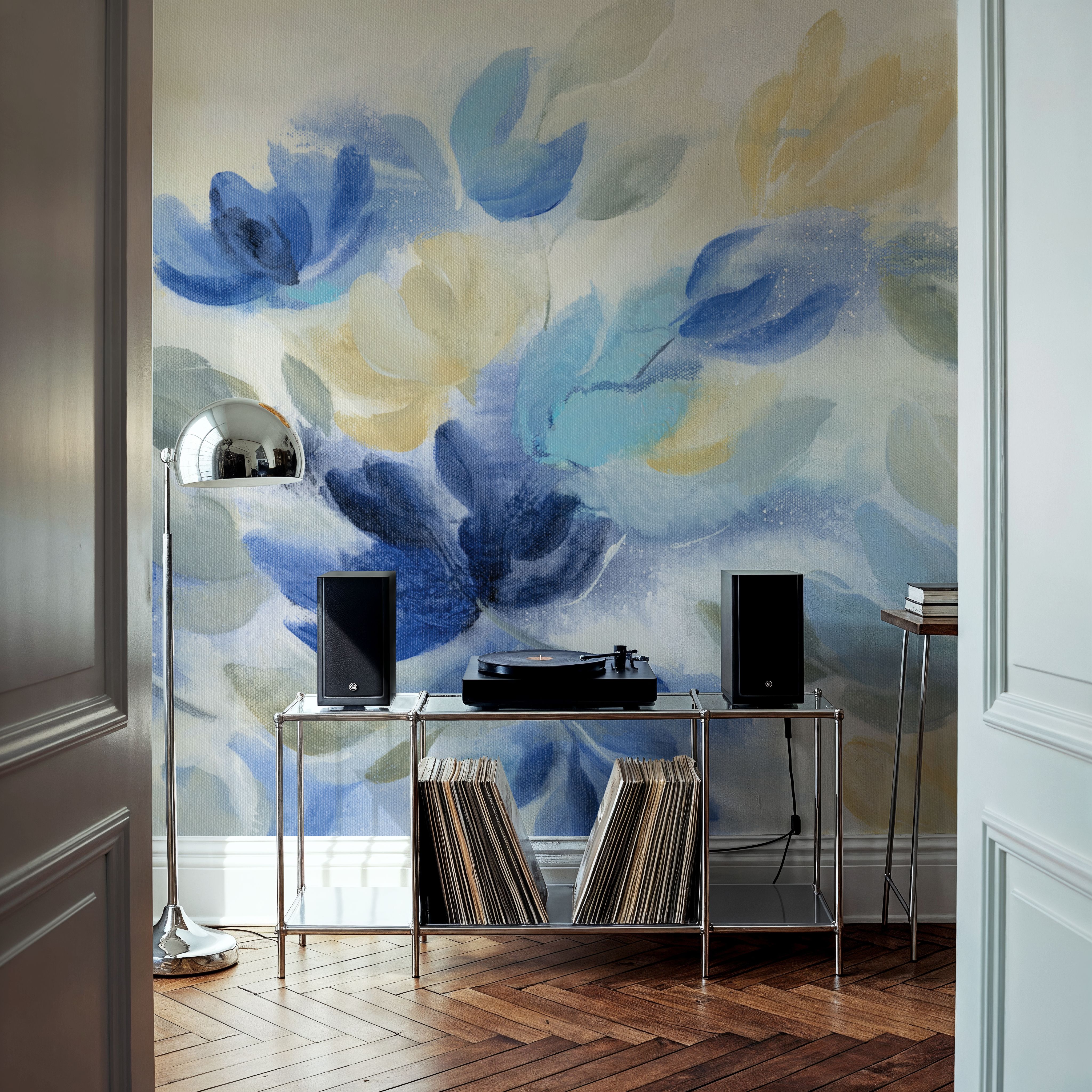 Sapphire Blue Floral I