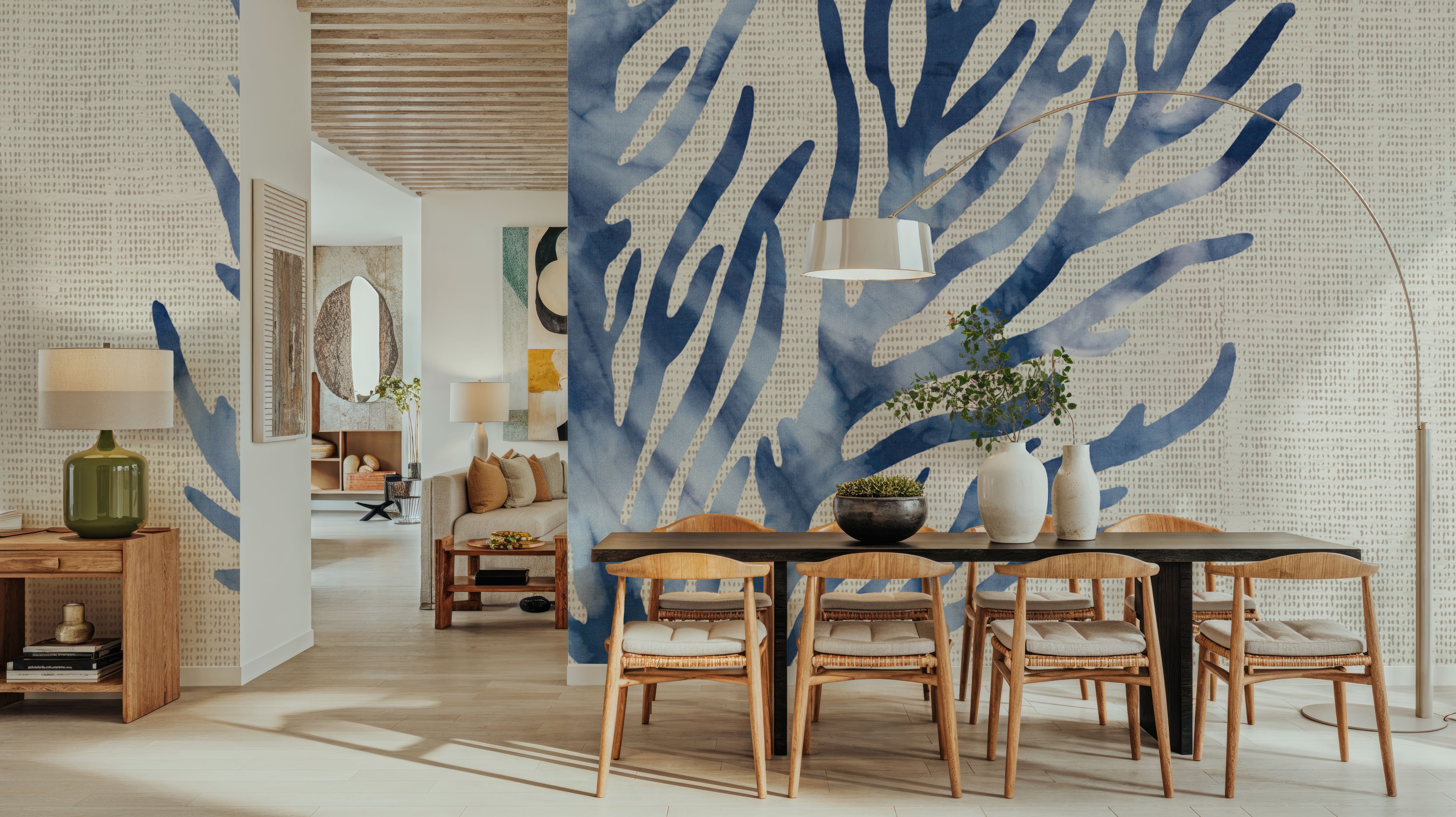 Shibori Coral IV on Linen