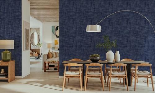 Mottled Linen Effect, Indigo Denim