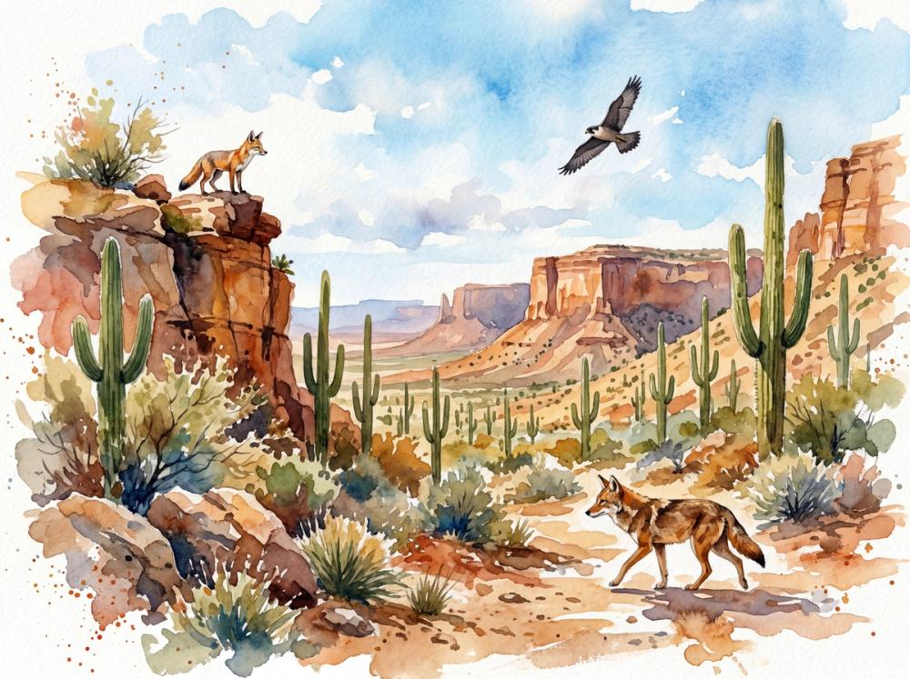 Sonoman Hunter - Watercolor Landscapes Series
