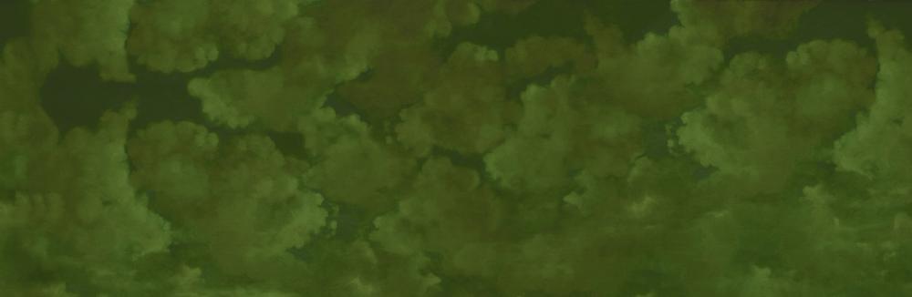 Painted Dreamy Clouds, Dill Green