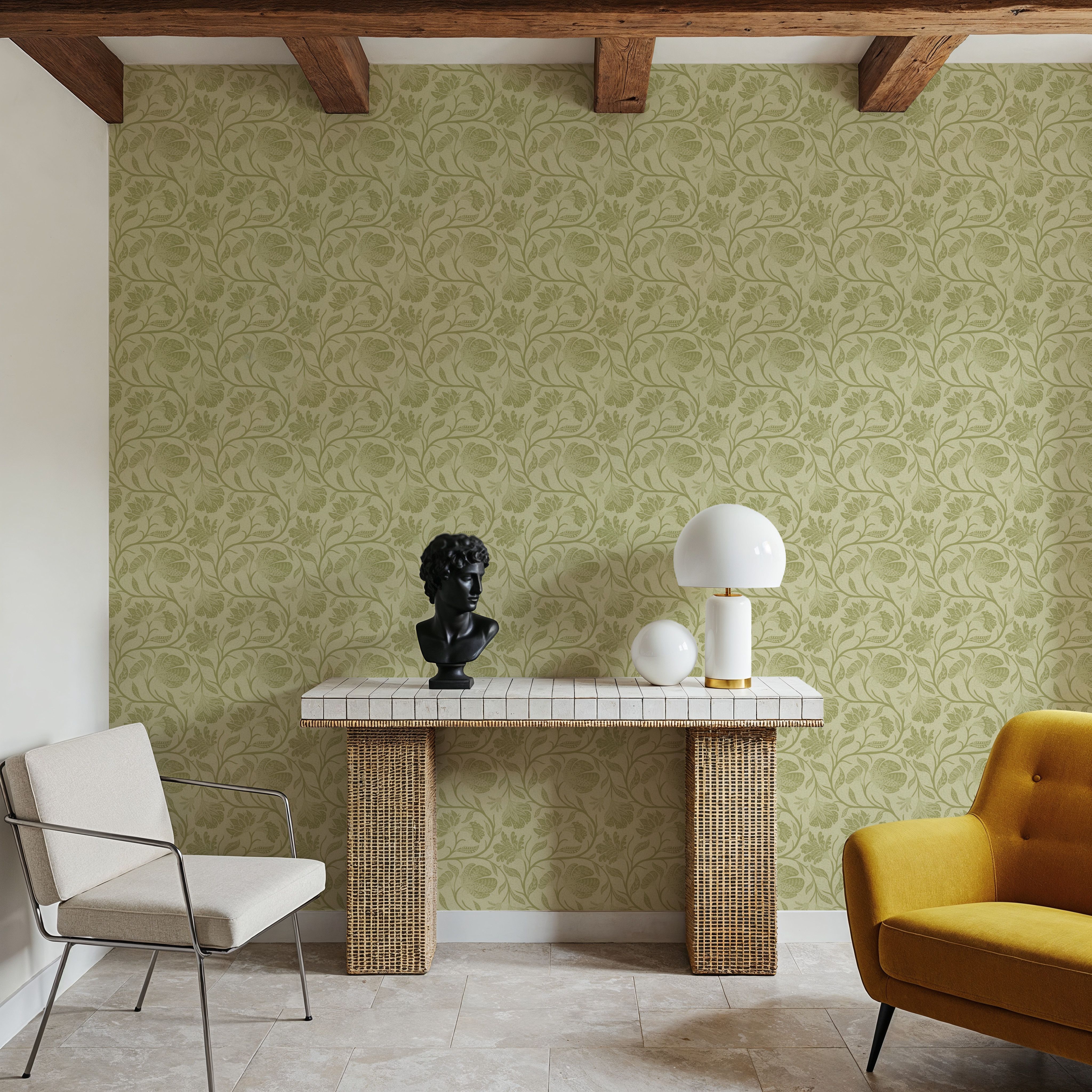 Indial Floral, Pistachio