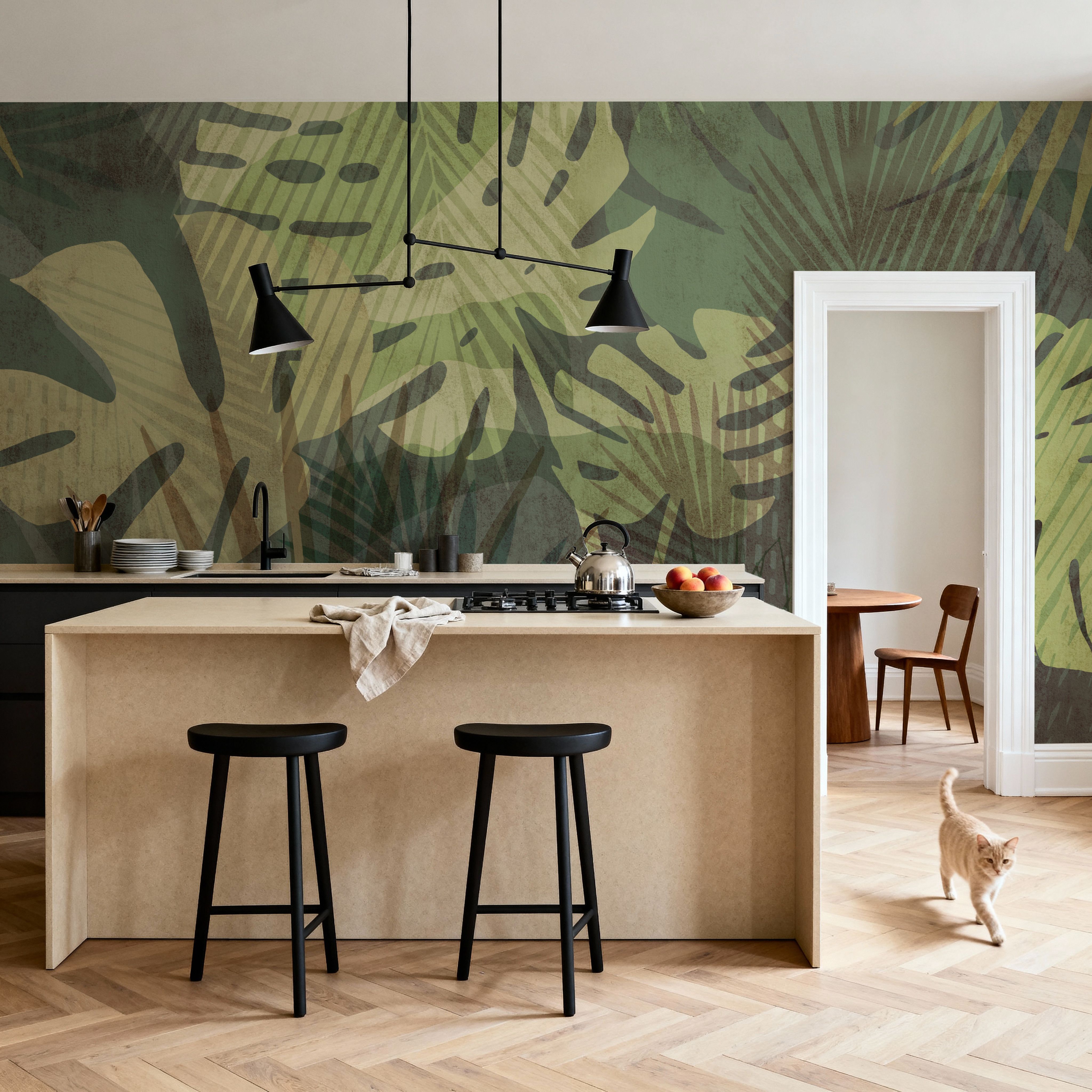 Big Monstera Leaves, Olive