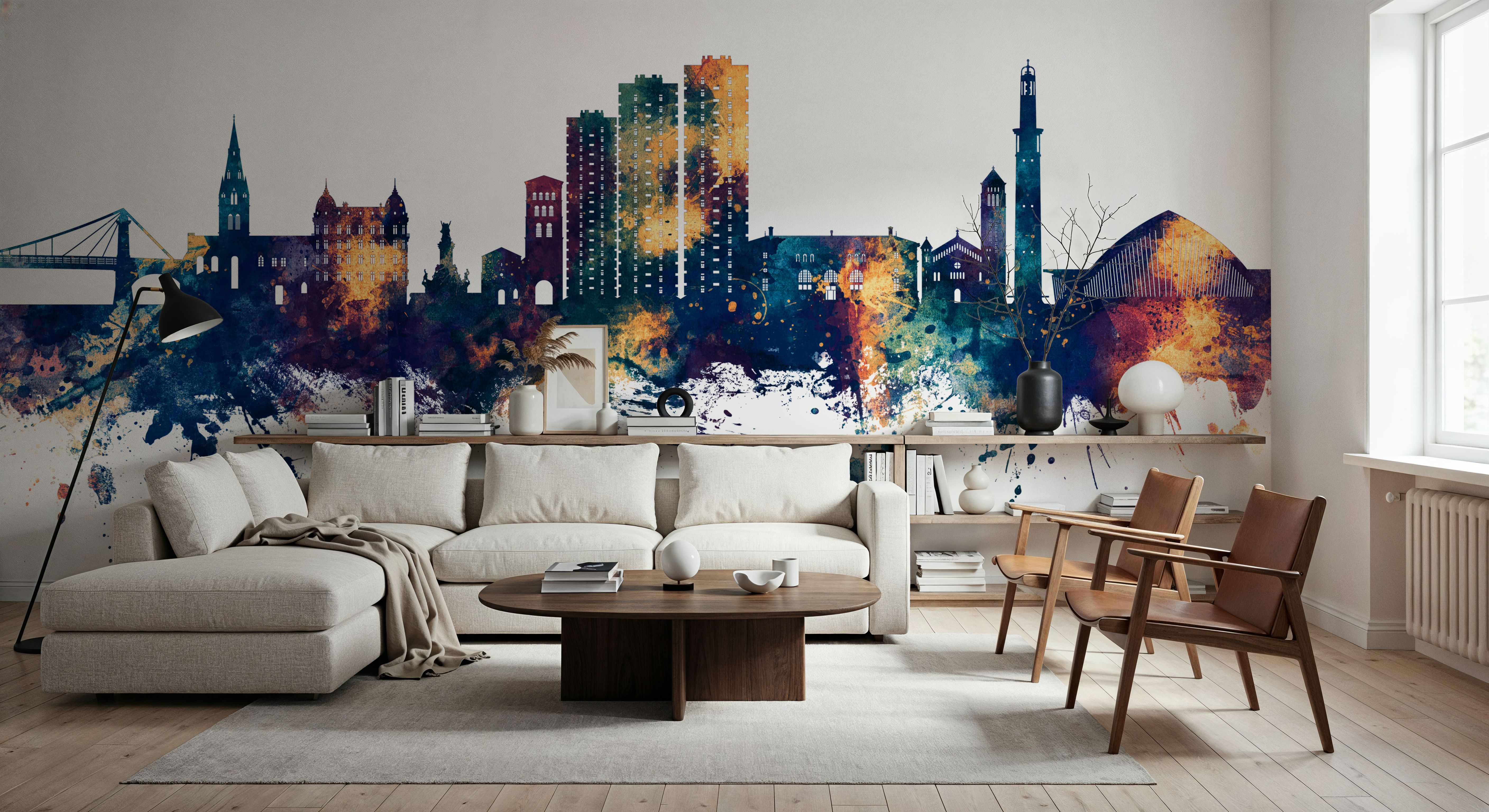 Grenoble Skyline Blue & Bronze