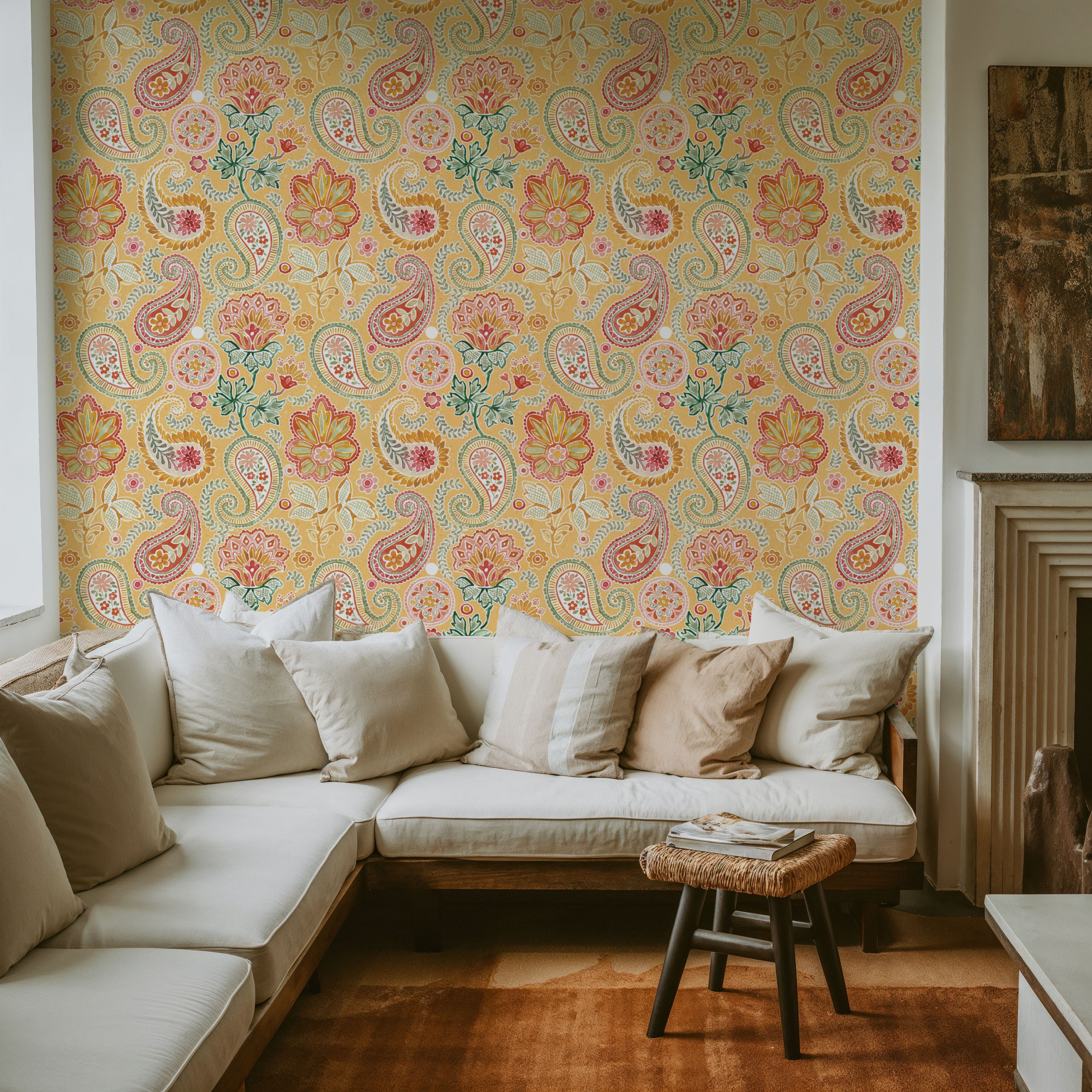 Harvest Paisley Mini Yellow