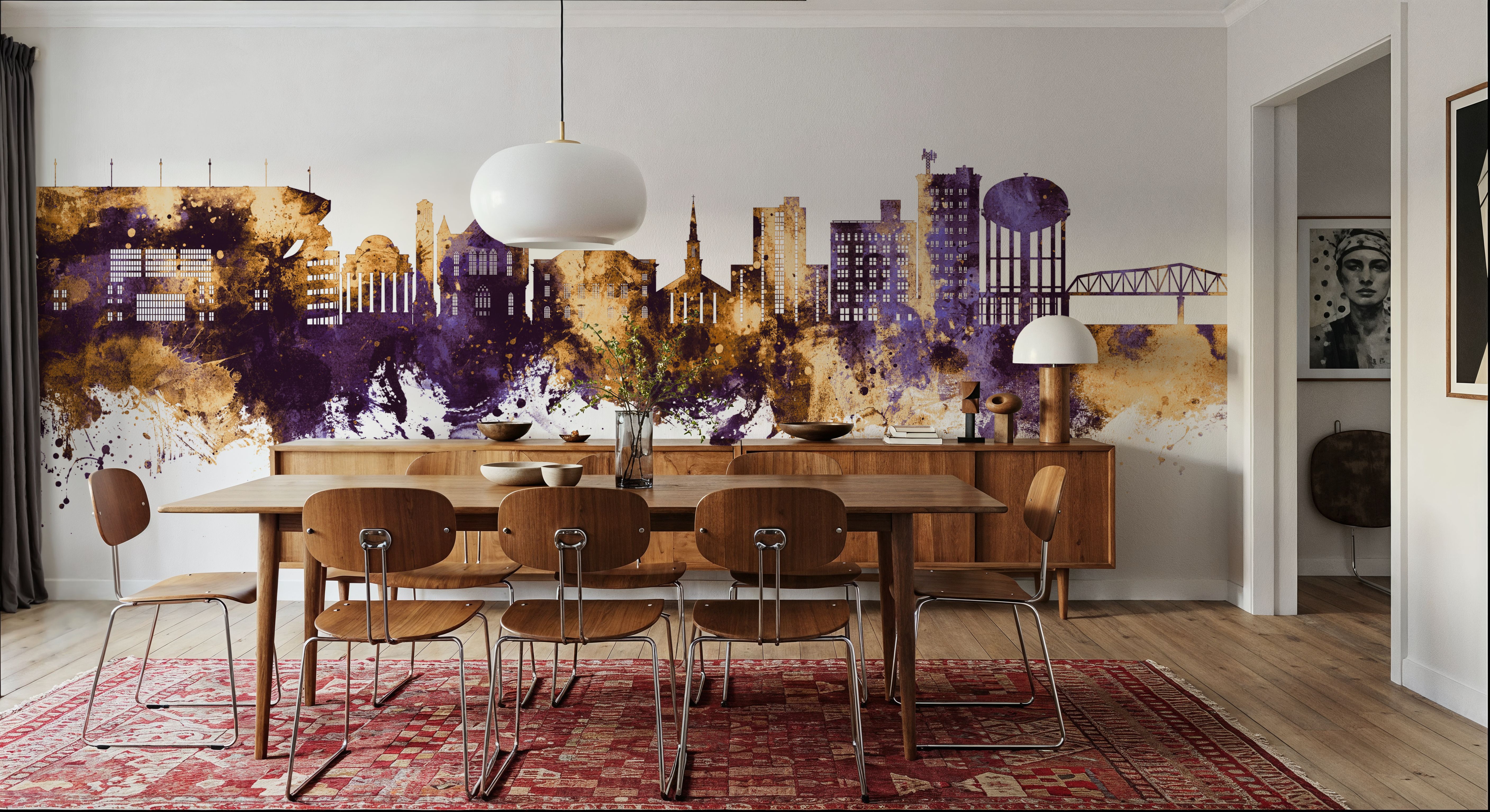 Tuscaloosa Alabama Skyline Purple & Gold