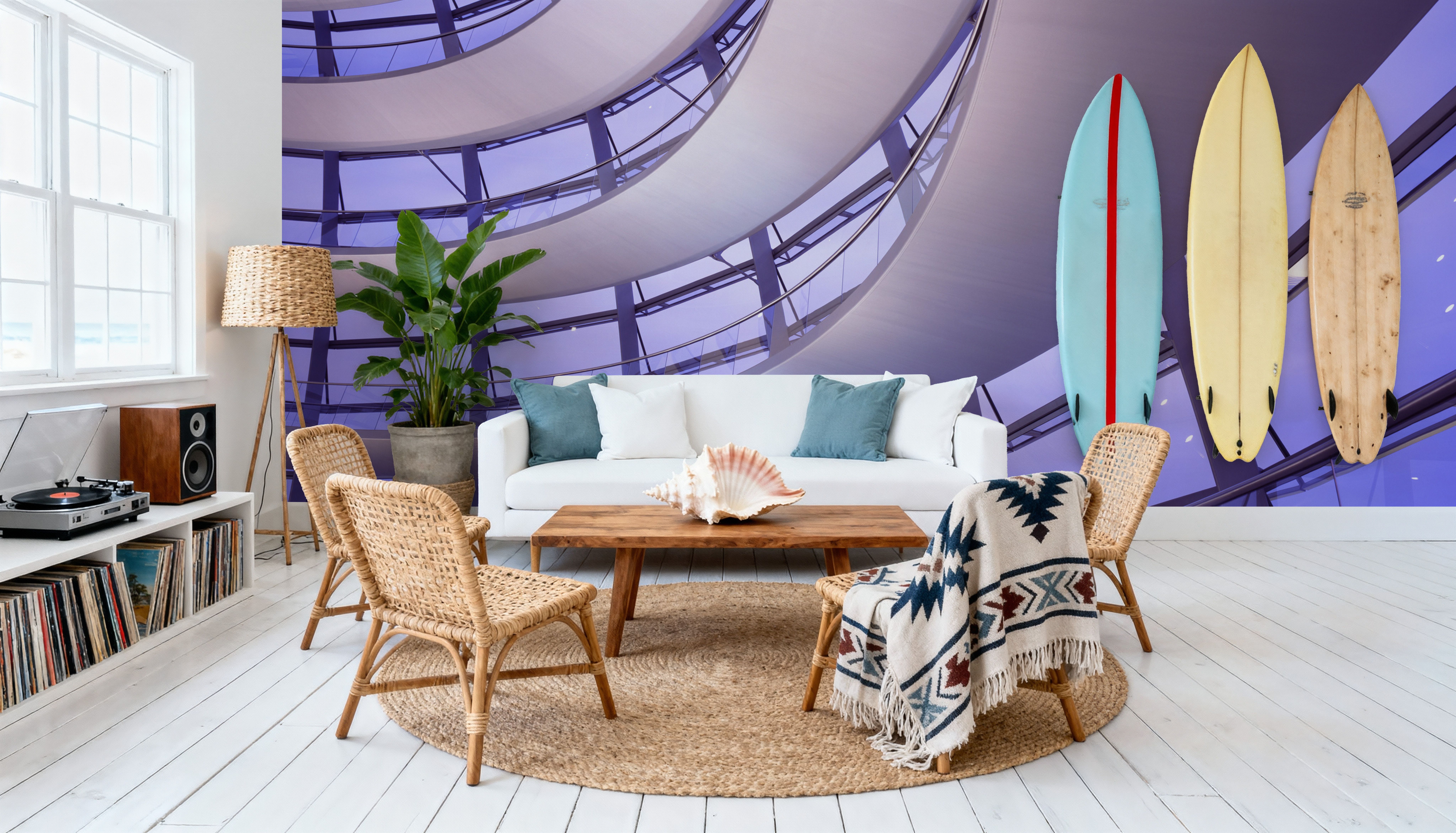 Cobalt Spiral, Wallpaper