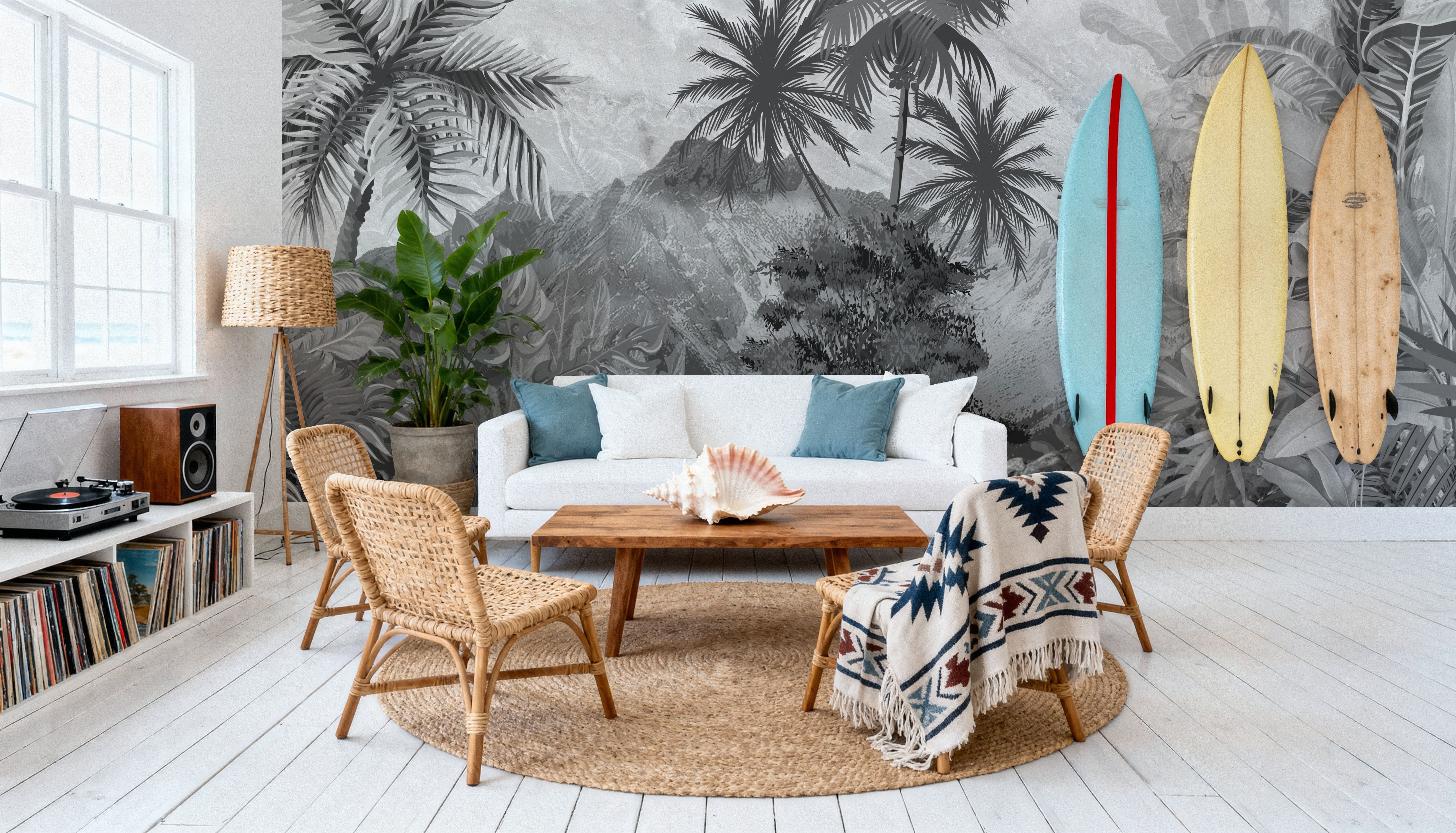 Banana Trees Sketching, Wallpaper