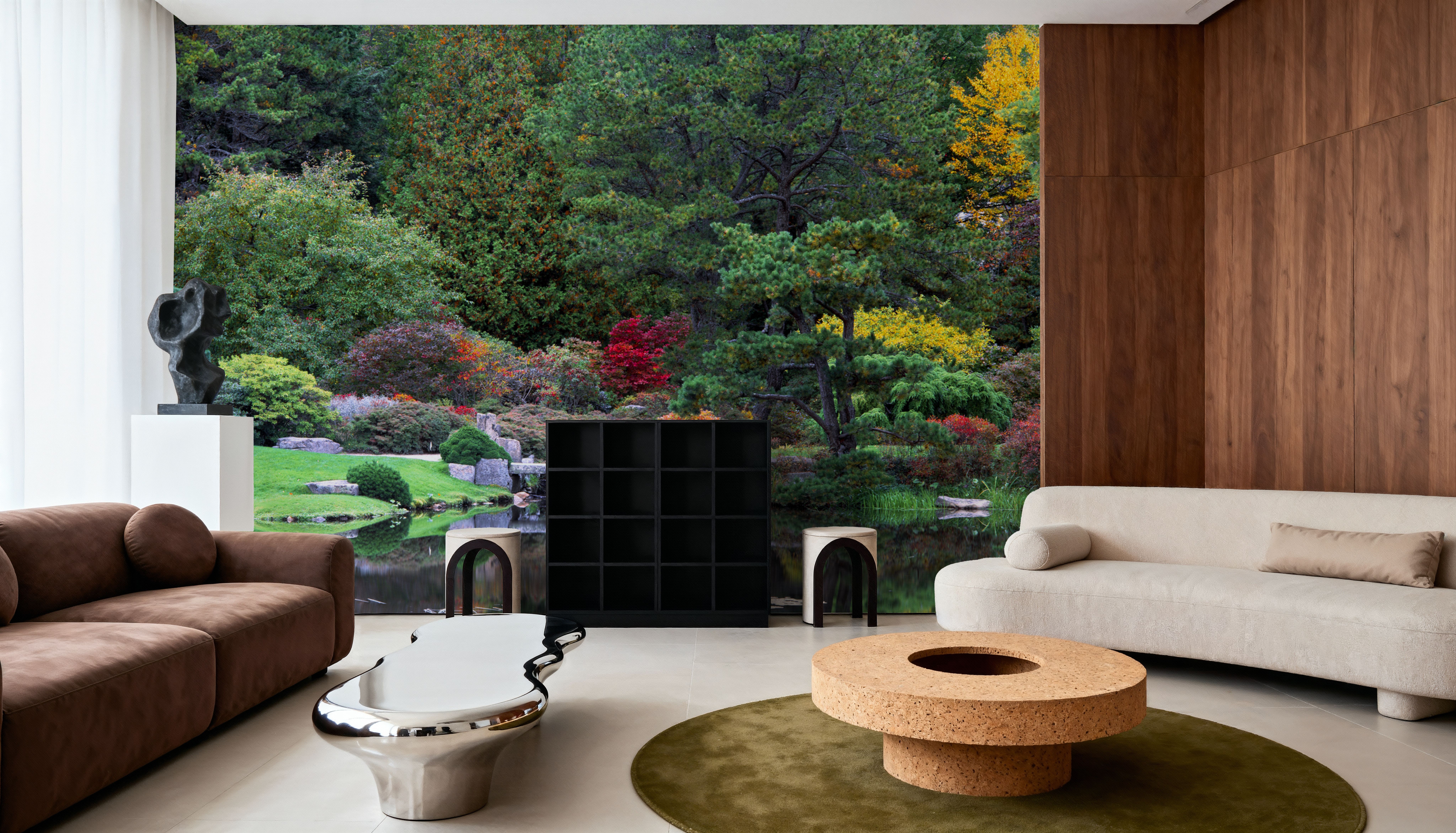 Autumn Bridge Reflection, Wallpaper